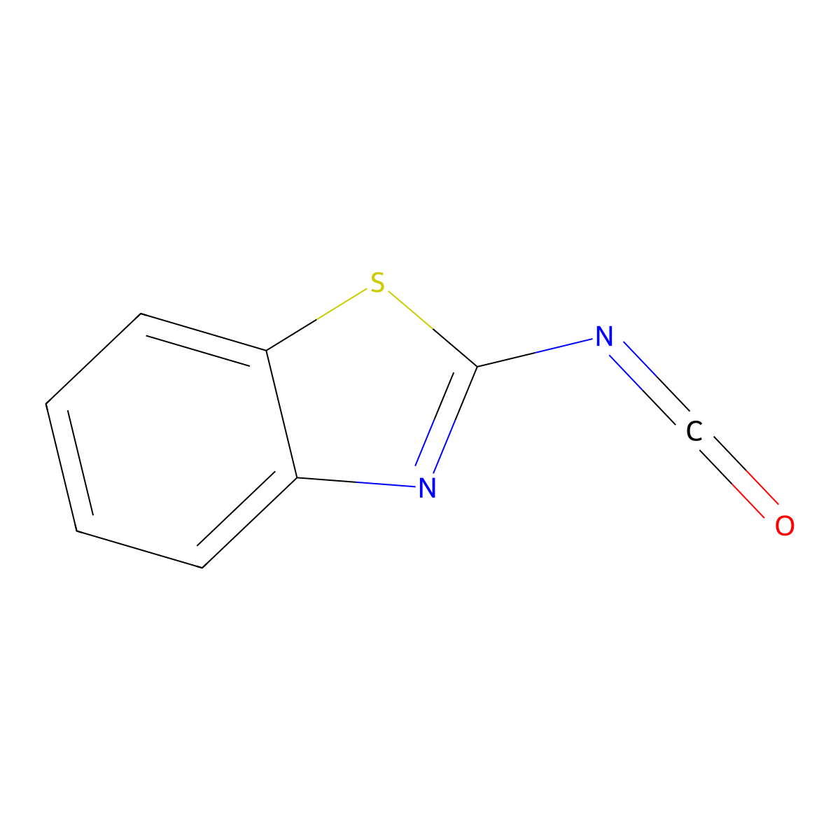 2-Isocyanato-1,3-benzothiazole molecular structure, CAS 63876-61-9