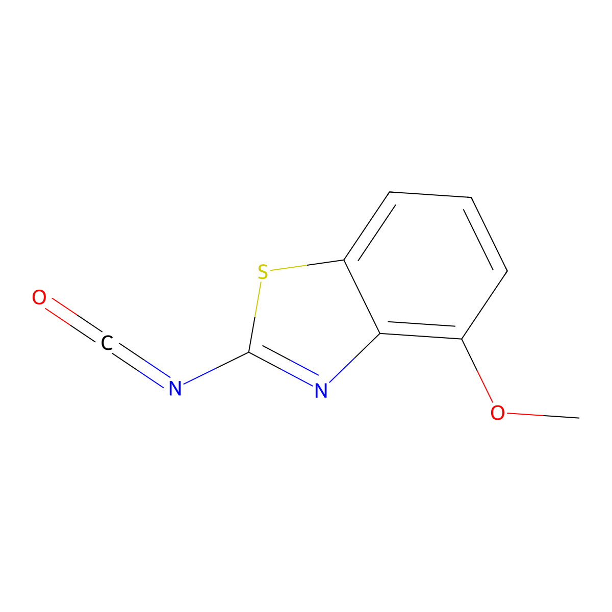2-Isocyanato-4-methoxy-1,3-benzothiazole molecular structure, CAS 63876-69-7