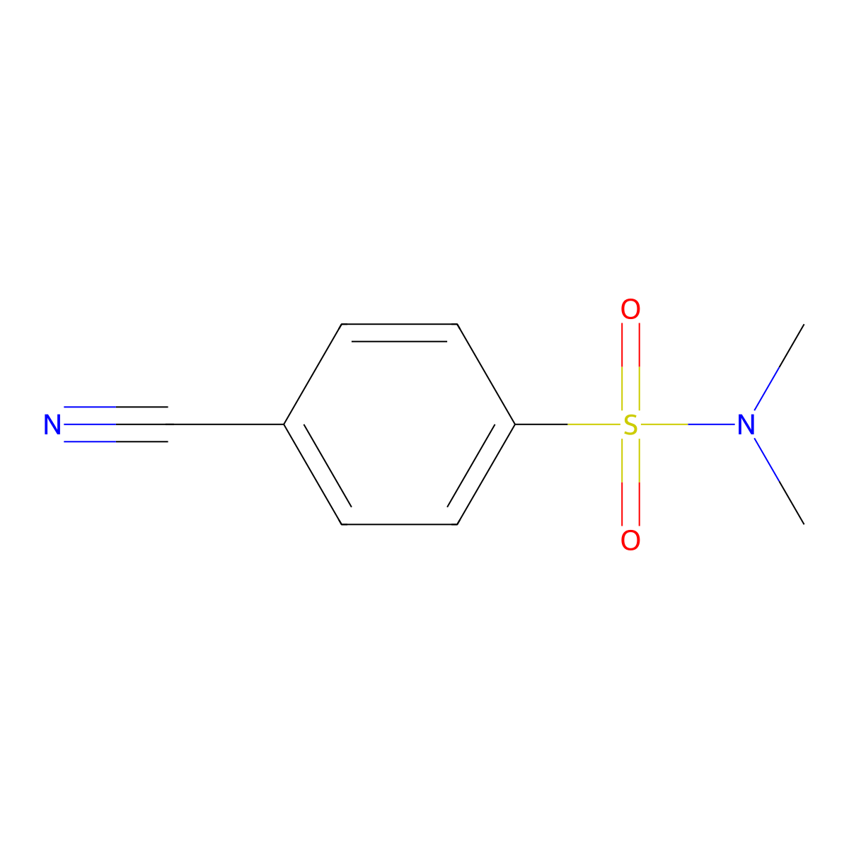 4-cyano-N,N-dimethylbenzenesulfonamide molecular structure, CAS 63877-94-1