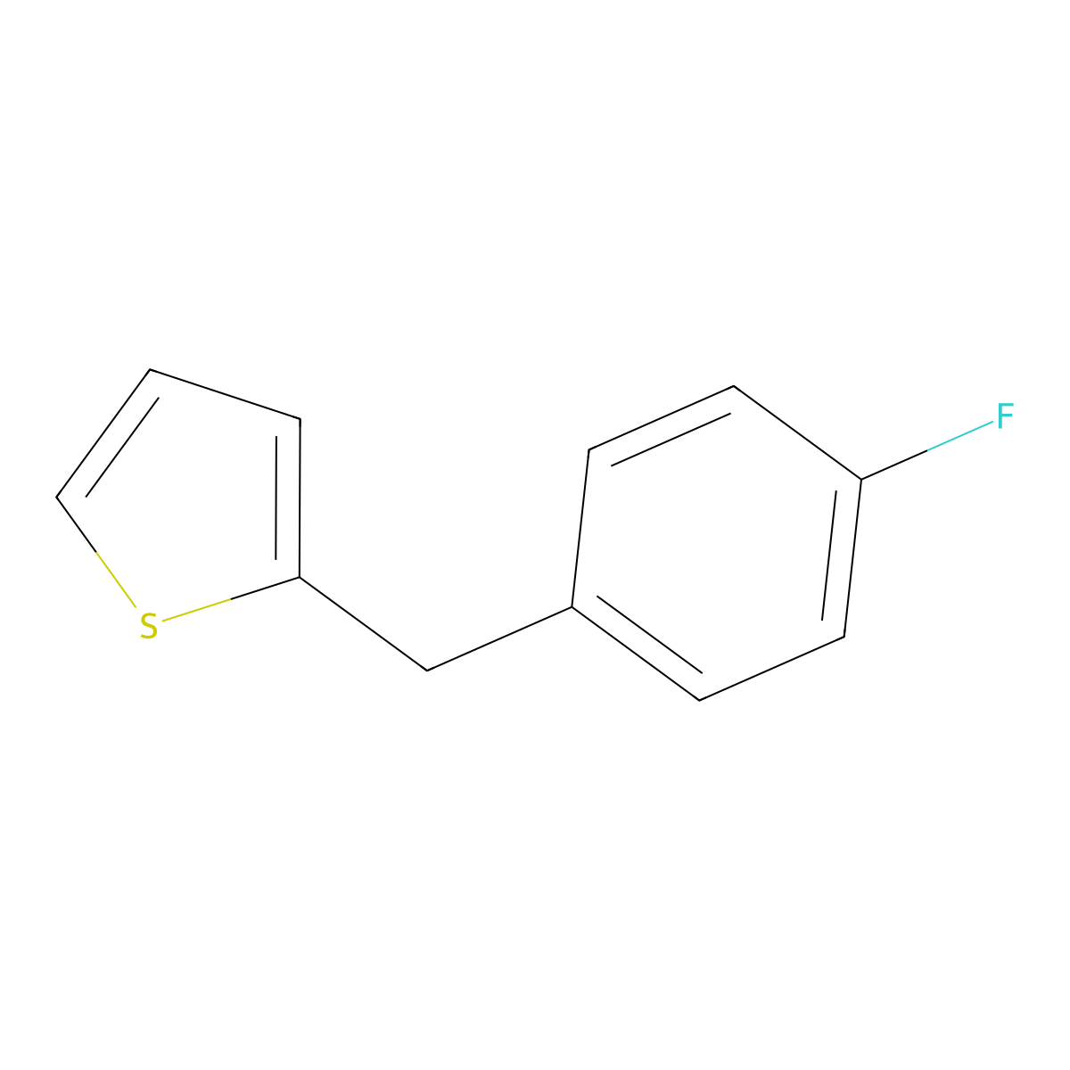 2-[(4-Fluorophenyl)methyl]thiophene molecular structure, CAS 63877-96-3