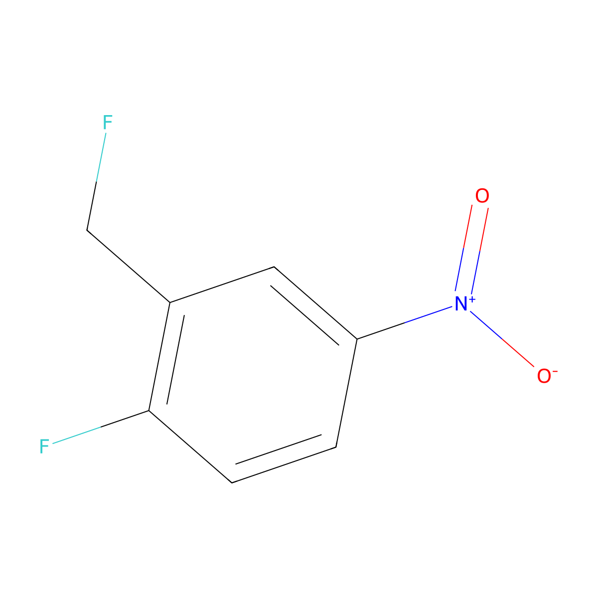 1-Fluoro-2-(fluoromethyl)-4-nitrobenzene molecular structure, CAS 63878-68-2