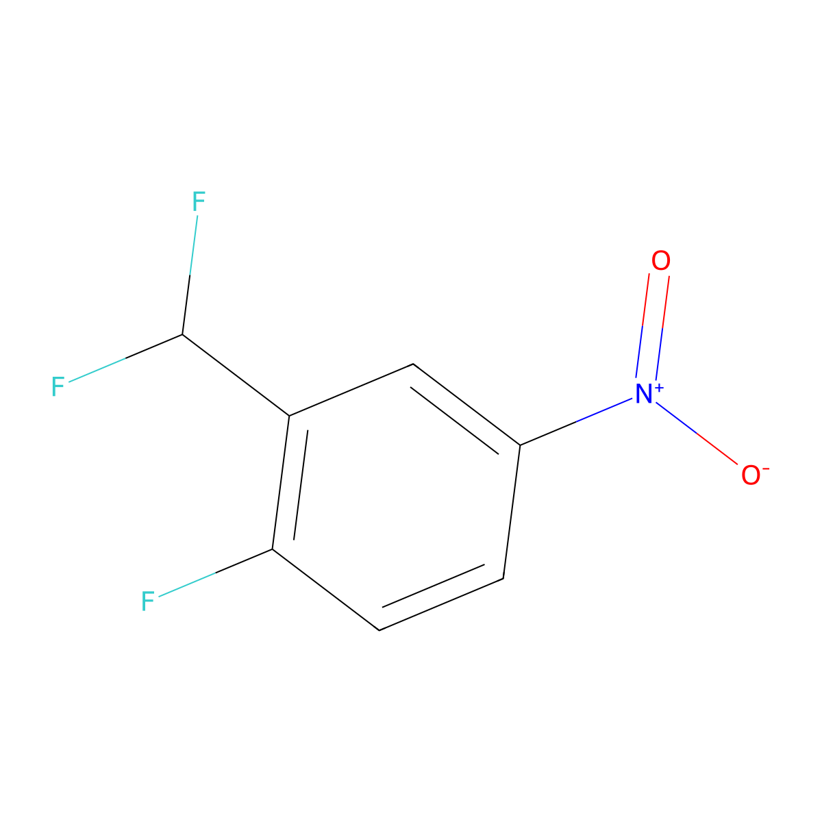 2-(Difluoromethyl)-1-fluoro-4-nitrobenzene molecular structure, CAS 63878-71-7