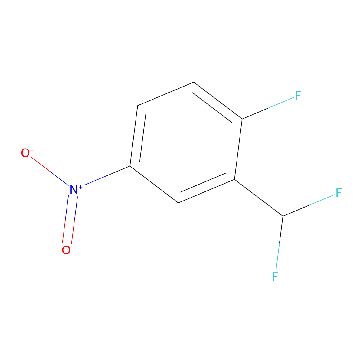 2-(Difluoromethyl)-1-fluoro-4-nitrobenzene molecular structure, CAS 63878-71-7