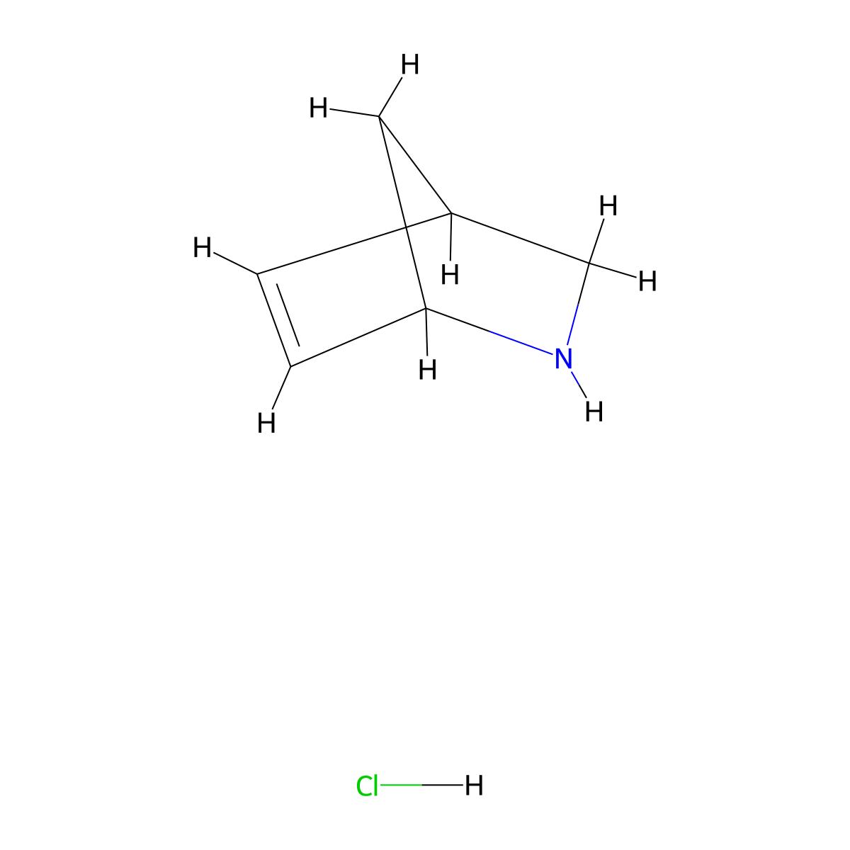 2-Azabicyclo(2.2.1)hept-5-ene hydrochloride molecular structure, CAS 63882-16-6