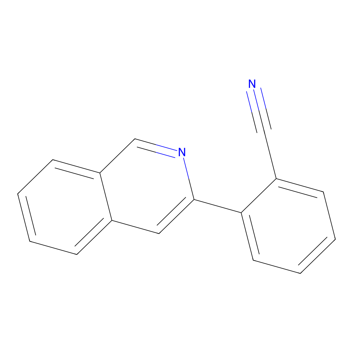 2-(Isoquinolin-3-yl)benzonitrile molecular structure, CAS 63883-97-6