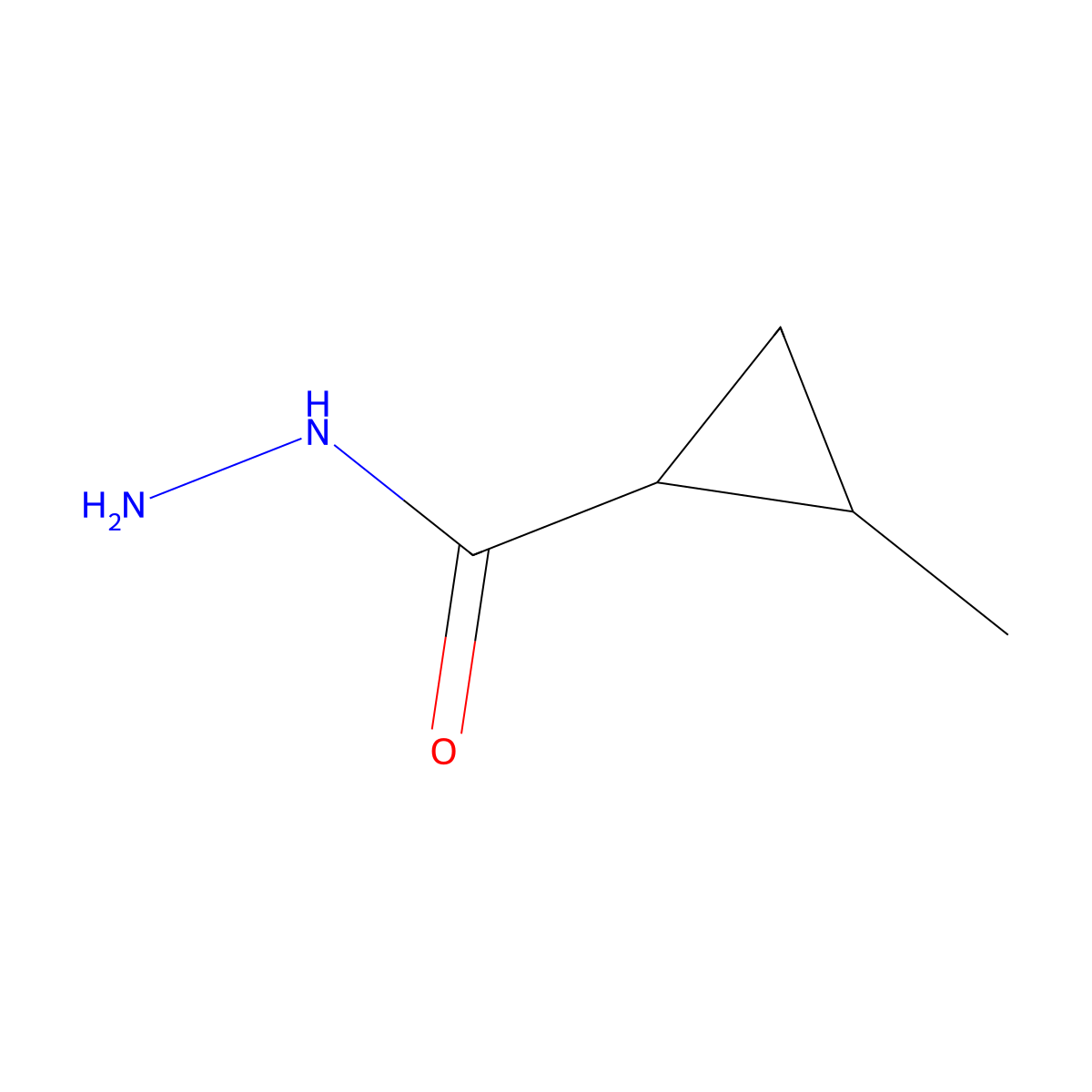 2-Methylcyclopropane-1-carbohydrazide molecular structure, CAS 63884-38-8