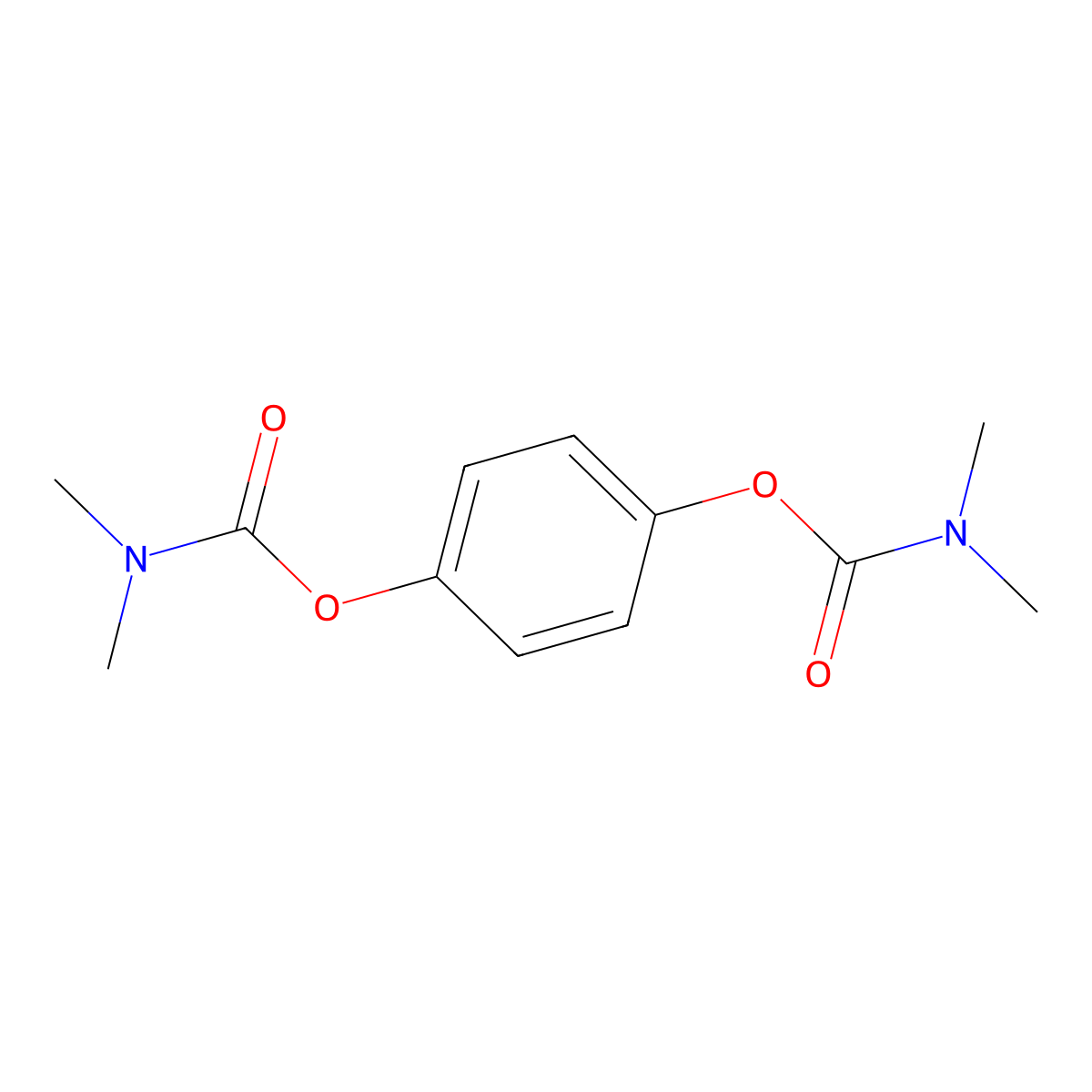 Carbamic acid, dimethyl-, p-phenylene ester (2:1) molecular structure, CAS 63884-51-5
