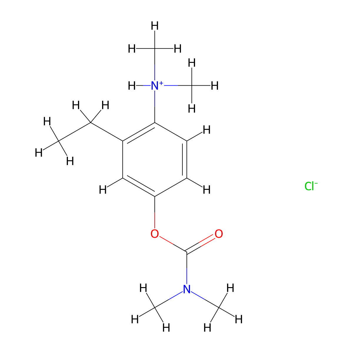 4-(Dimethylamino)-3-ethylphenyl dimethylcarbamate--hydrogen chloride (1/1) molecular structure, CAS 63884-70-8