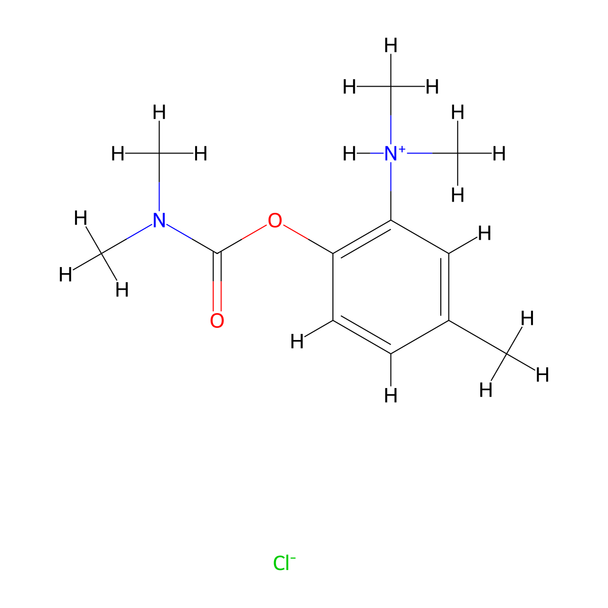 Carbamic acid, dimethyl-, 2-(dimethylamino)-p-tolyl ester, hydrochloride molecular structure, CAS 63884-75-3