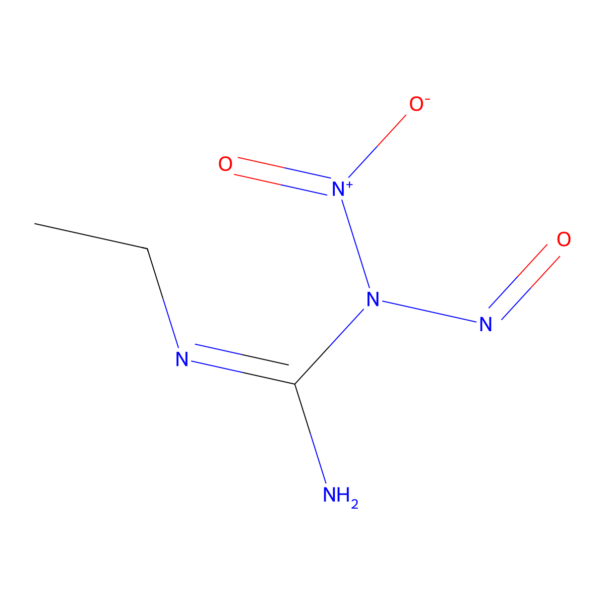 N'-Ethyl-N-nitro-N-nitrosoguanidine molecular structure, CAS 63885-23-4