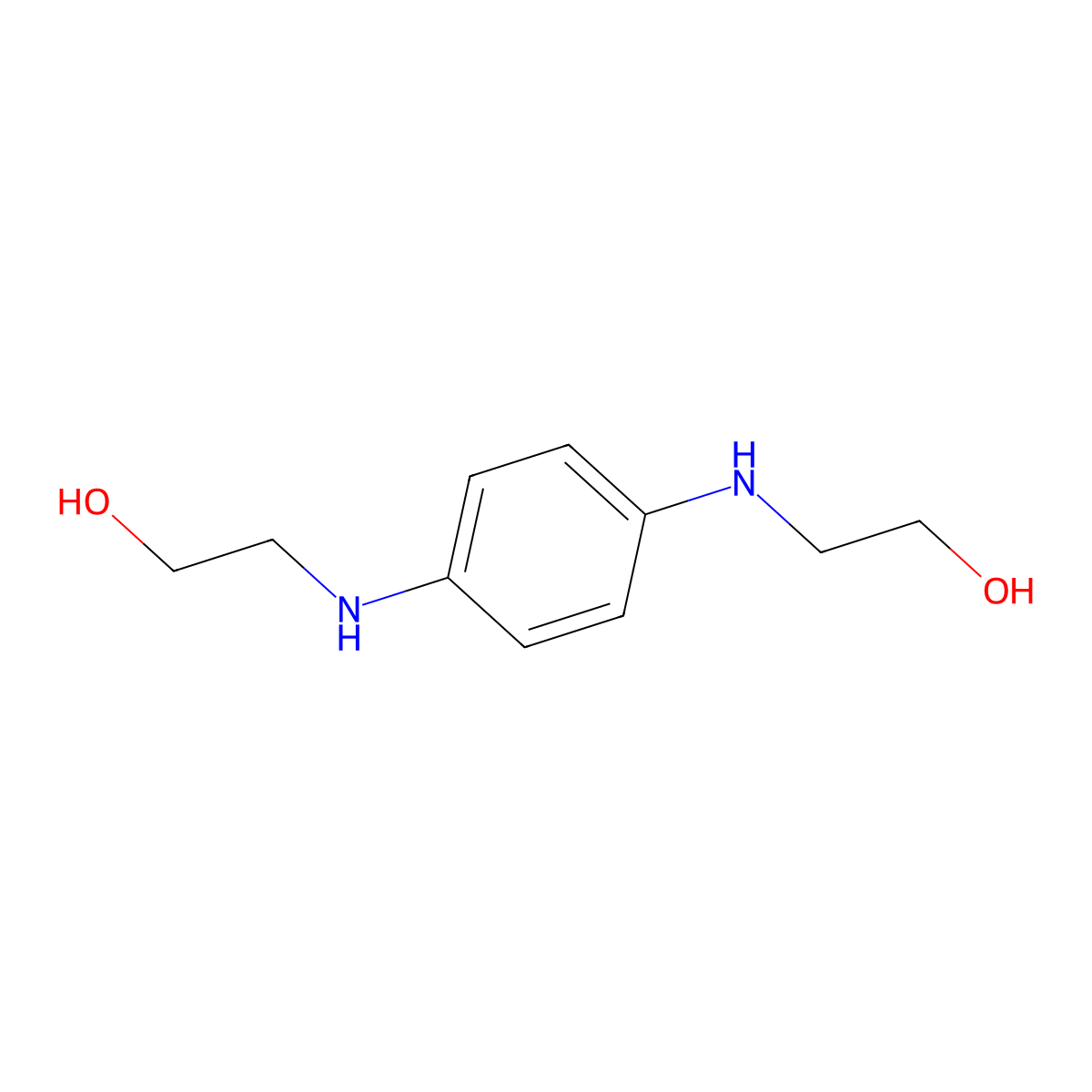 2-({4-[(2-Hydroxyethyl)amino]phenyl}amino)ethan-1-ol molecular structure, CAS 63886-74-8