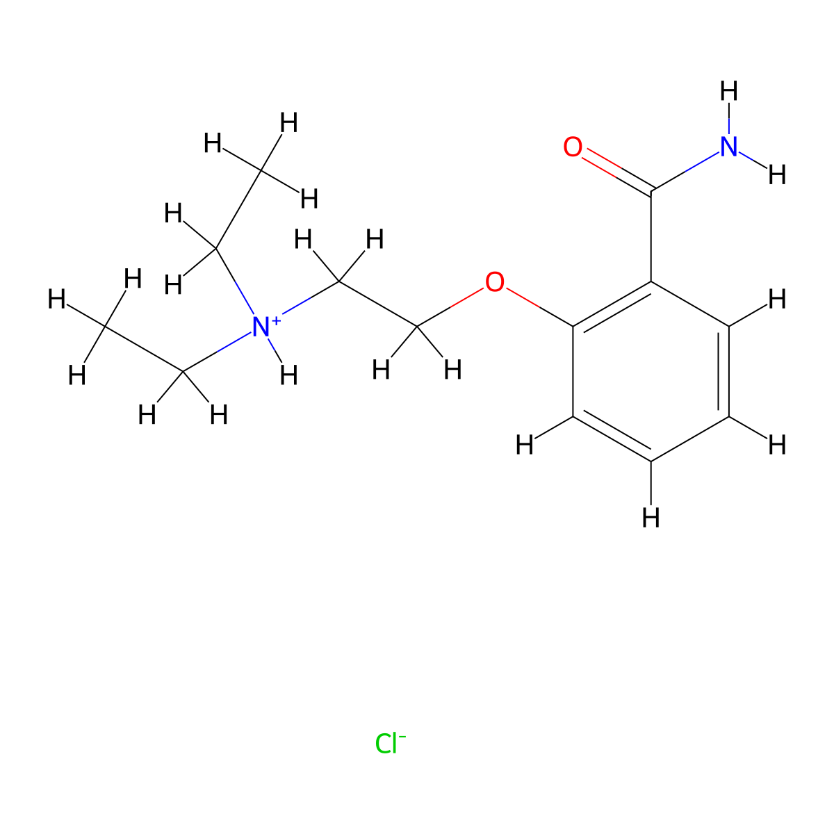 Benzamide, o-(beta-diethylamino)ethoxy-, hydrochloride molecular structure, CAS 63886-91-9