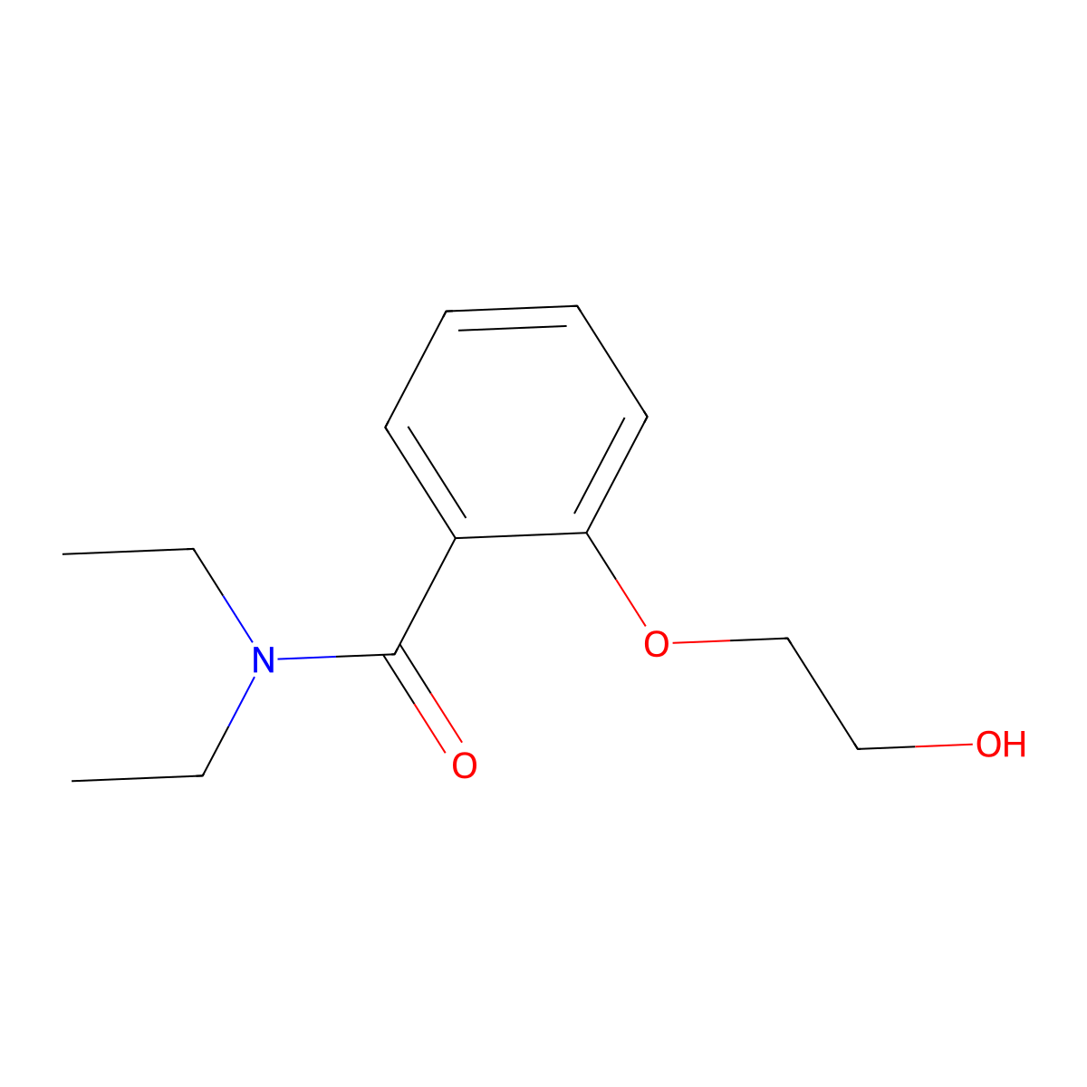 Benzamide, N,N-diethyl-o-(beta-hydroxyethoxy)- molecular structure, CAS 63886-92-0