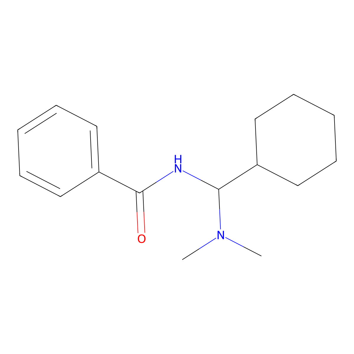 Benzamide, N-(1-(dimethylamino)cyclohexyl)methyl- molecular structure, CAS 63886-94-2