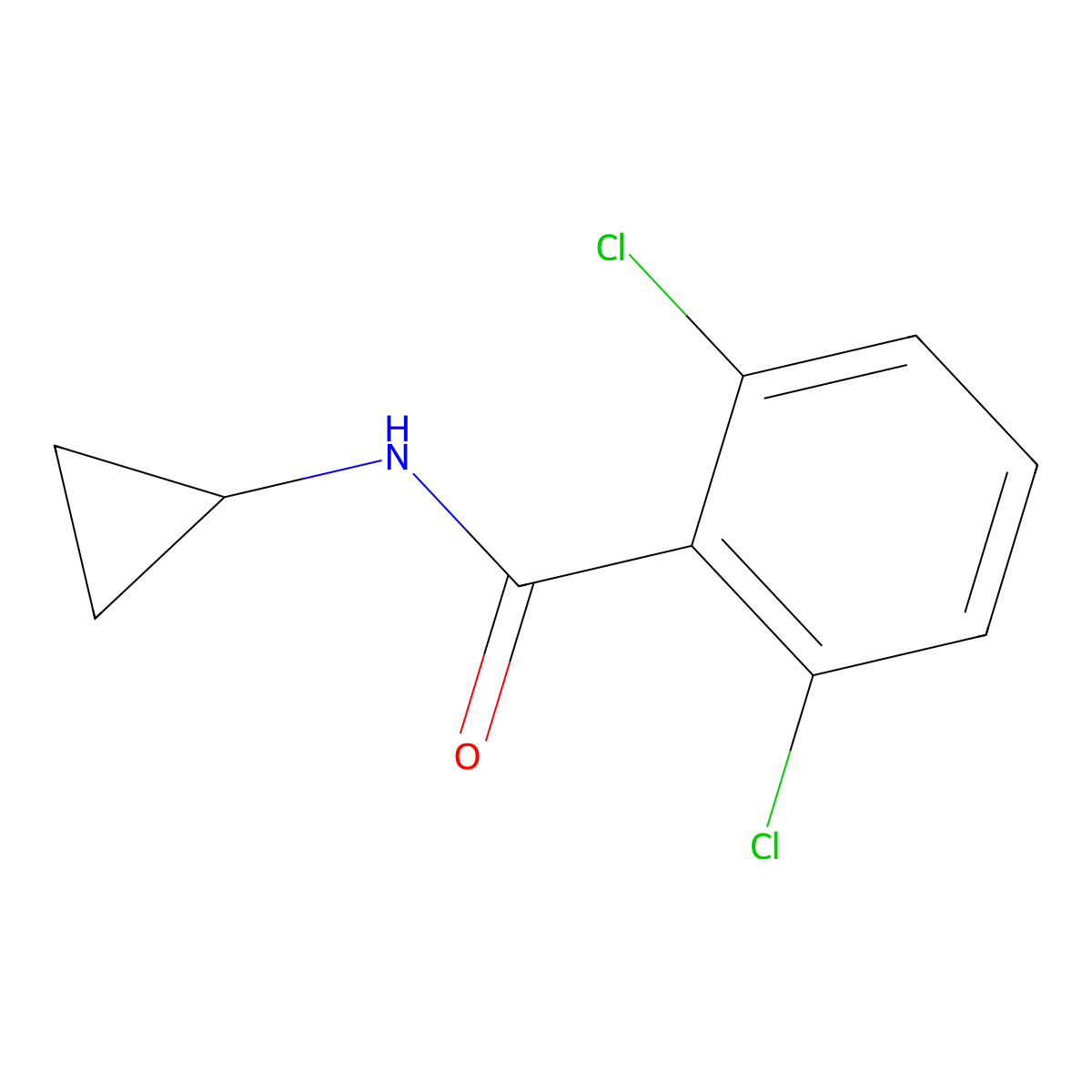Benzamide, N-cyclopropyl-2,6-dichloro- molecular structure, CAS 63887-15-0