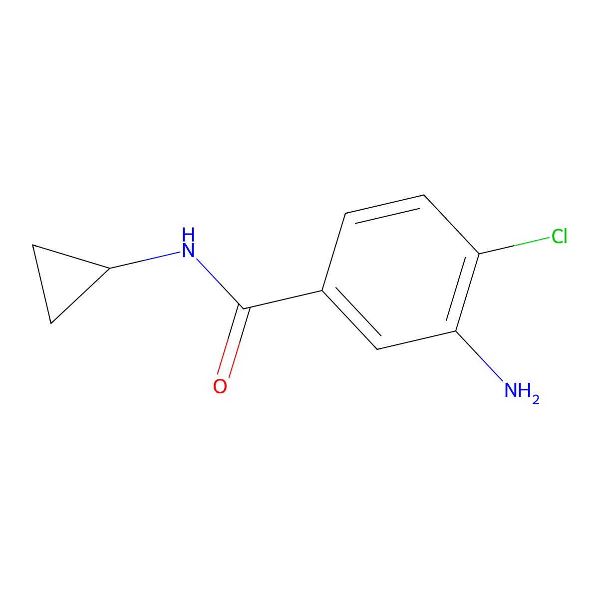 3-Amino-4-chloro-N-cyclopropylbenzene-1-carboximidic acid molecular structure, CAS 63887-21-8