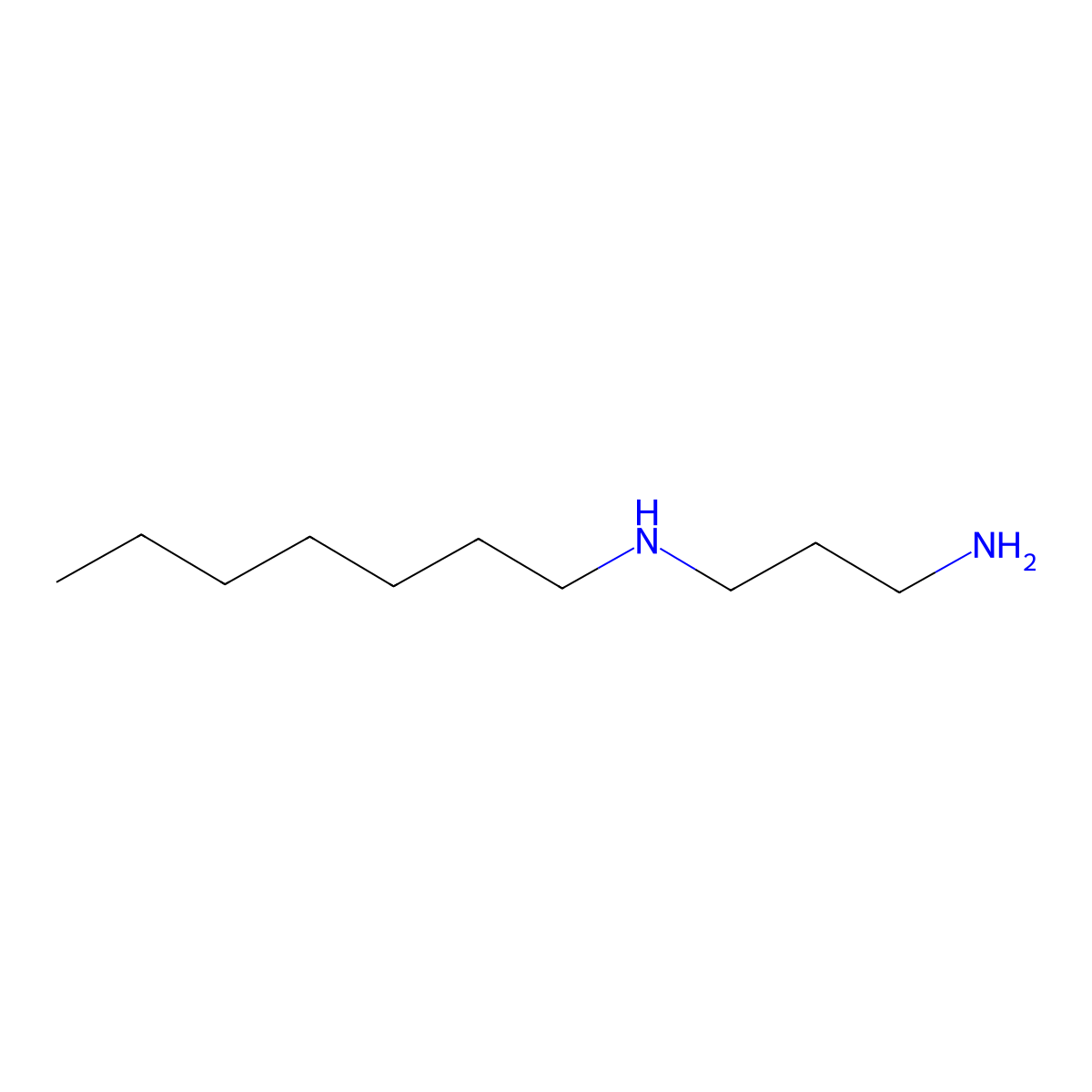 N1-Heptyl-1,3-propanediamine molecular structure, CAS 63888-10-8