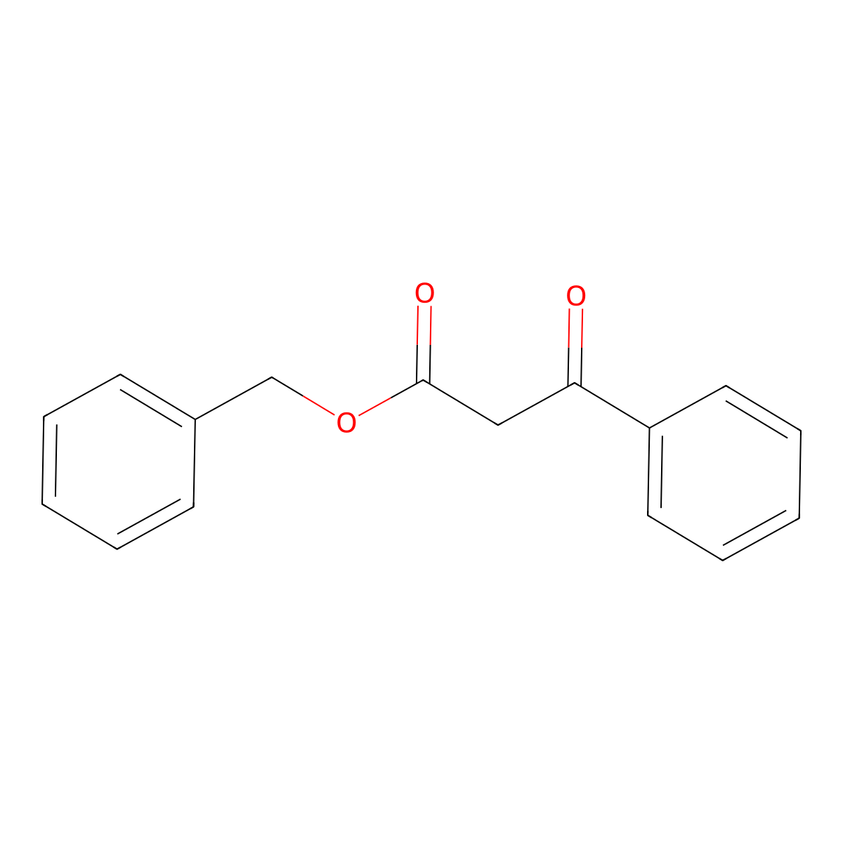Benzyl benzoylacetate molecular structure, CAS 63888-22-2