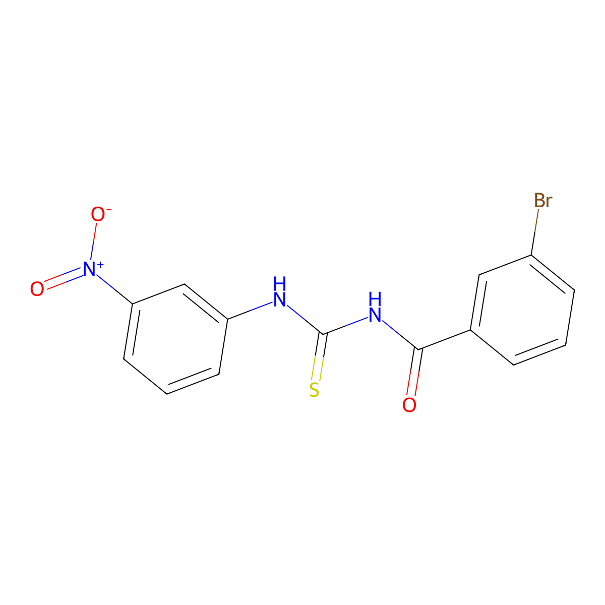 3-bromo-N-[(3-nitrophenyl)carbamothioyl]benzamide molecular structure, CAS 6389-51-1