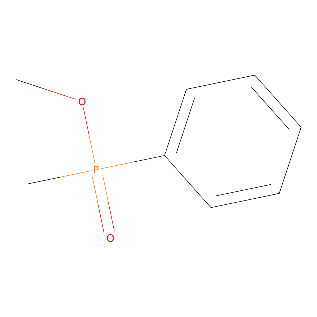 Methyl methylphenylphosphinate molecular structure, CAS 6389-79-3