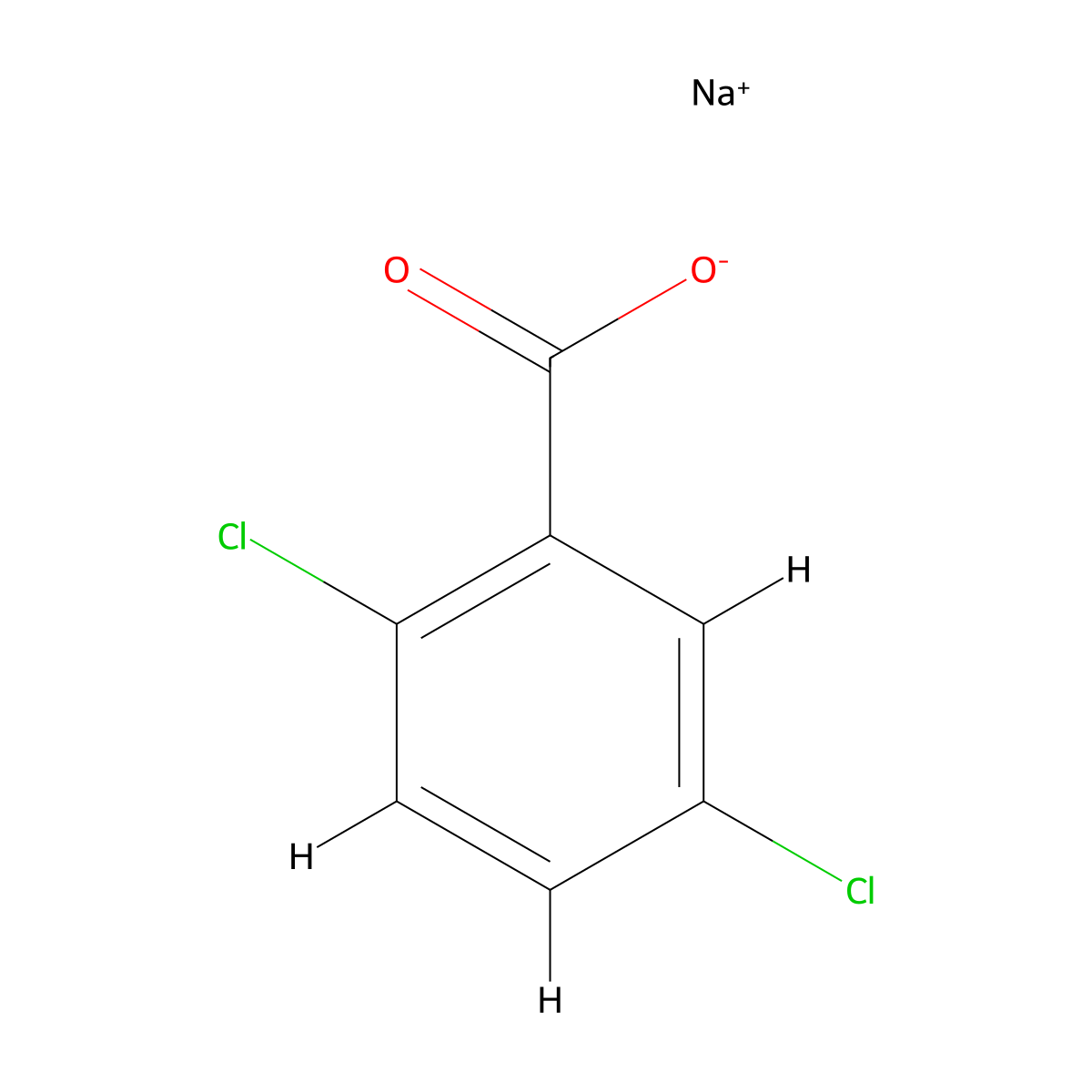 Sodium 2,5-dichlorobenzoate molecular structure, CAS 63891-98-5