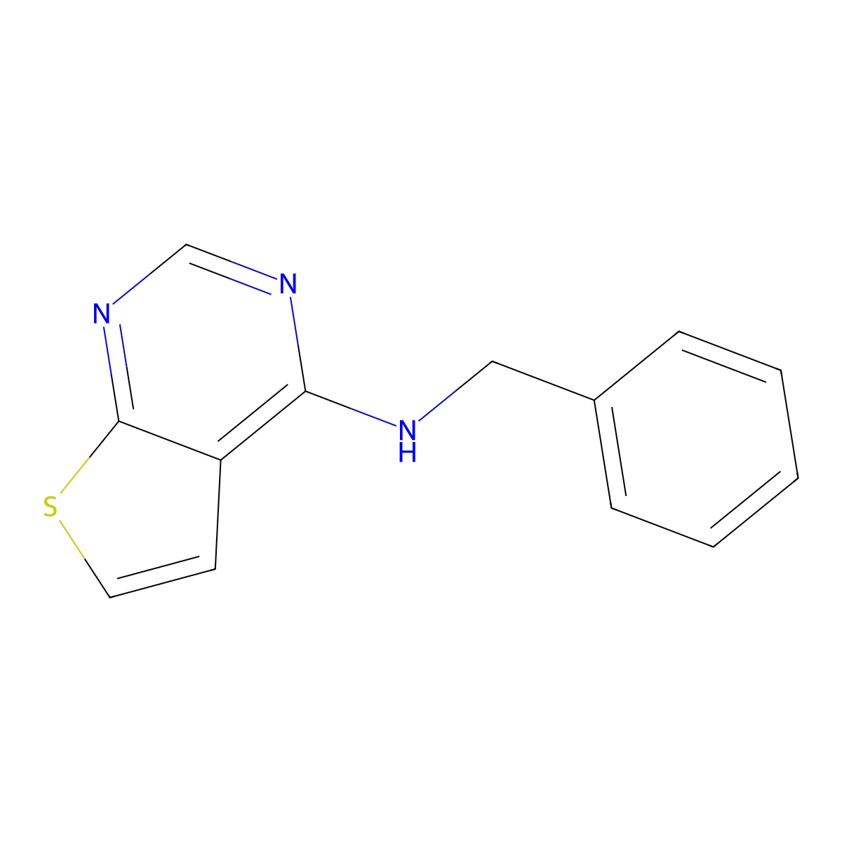 N-benzylthieno[2,3-d]pyrimidin-4-amine molecular structure, CAS 63893-42-5