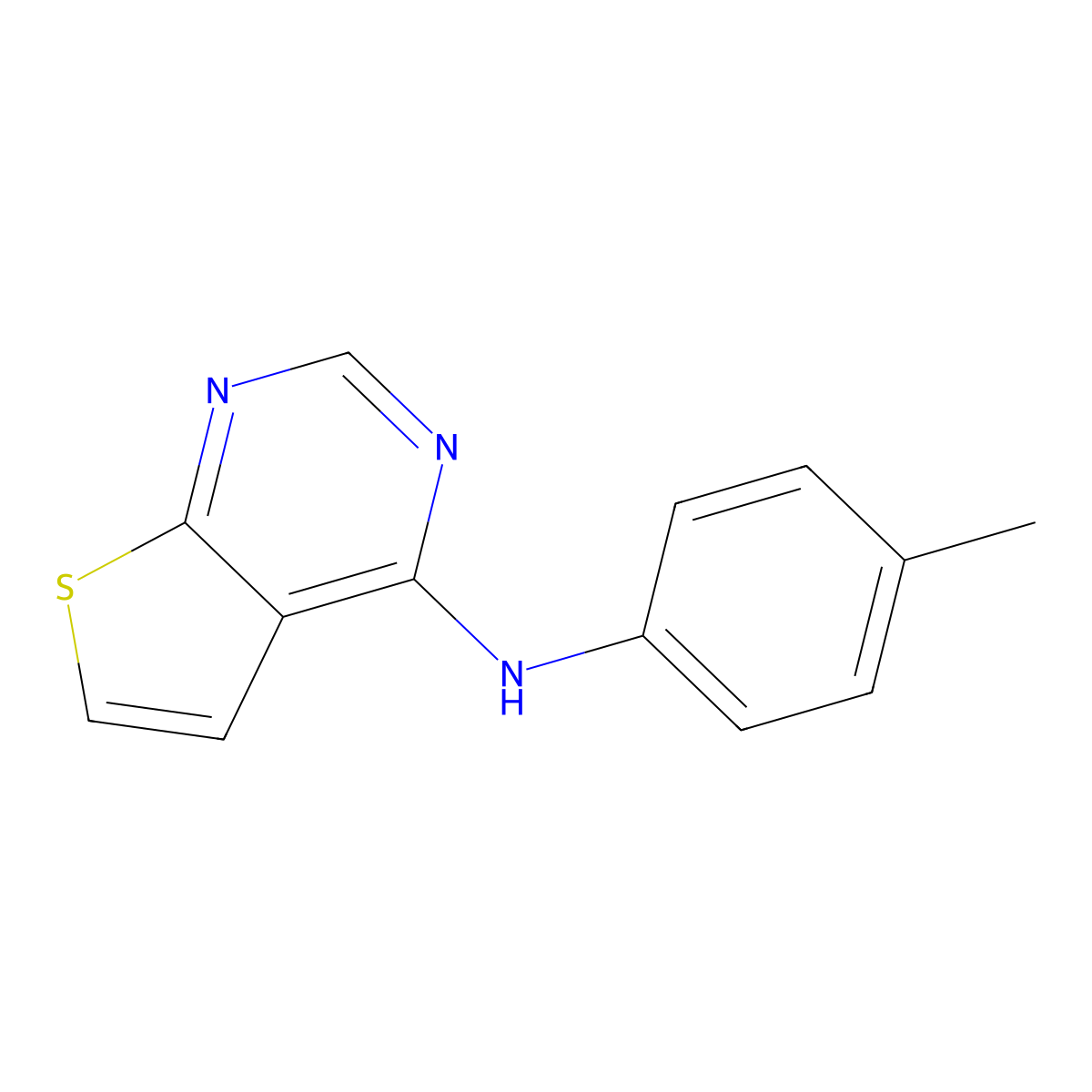 N-(p-Tolyl)thieno[2,3-d]pyrimidin-4-amine molecular structure, CAS 63895-45-4