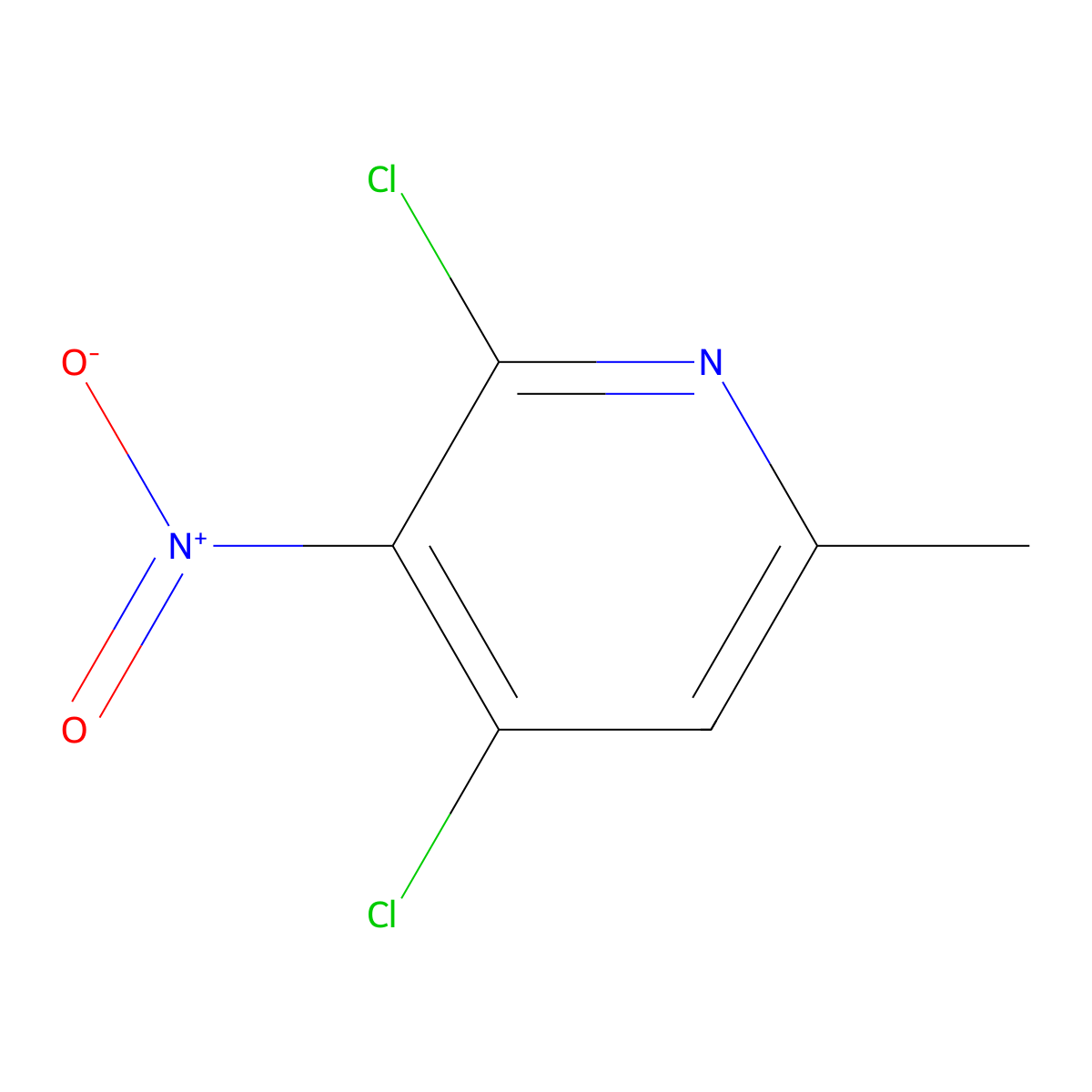 2,4-Dichloro-6-methyl-3-nitropyridine molecular structure, CAS 63897-12-1
