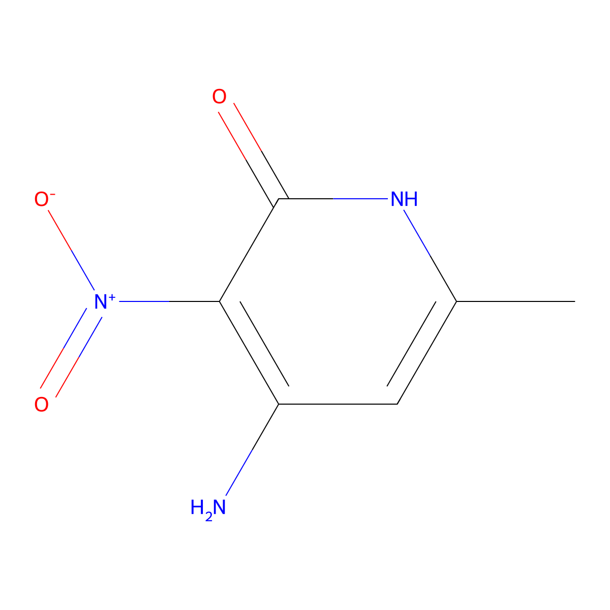 4-Amino-6-methyl-3-nitropyridin-2-OL molecular structure, CAS 63897-15-4