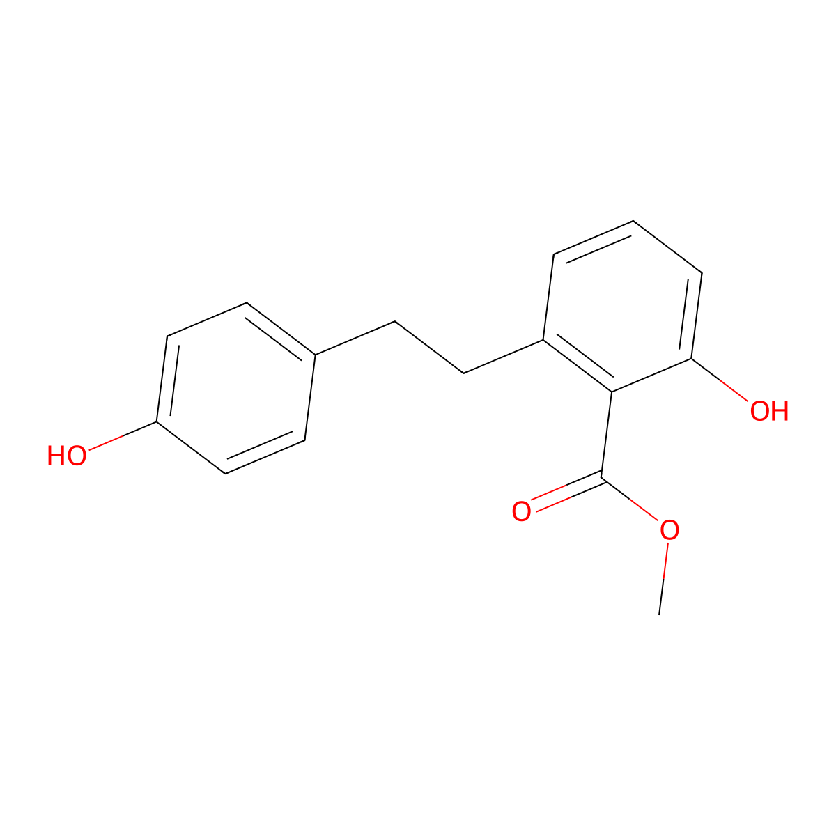 Methyl 2-hydroxy-6-[2-(4-hydroxyphenyl)ethyl]benzoate molecular structure, CAS 63898-00-0