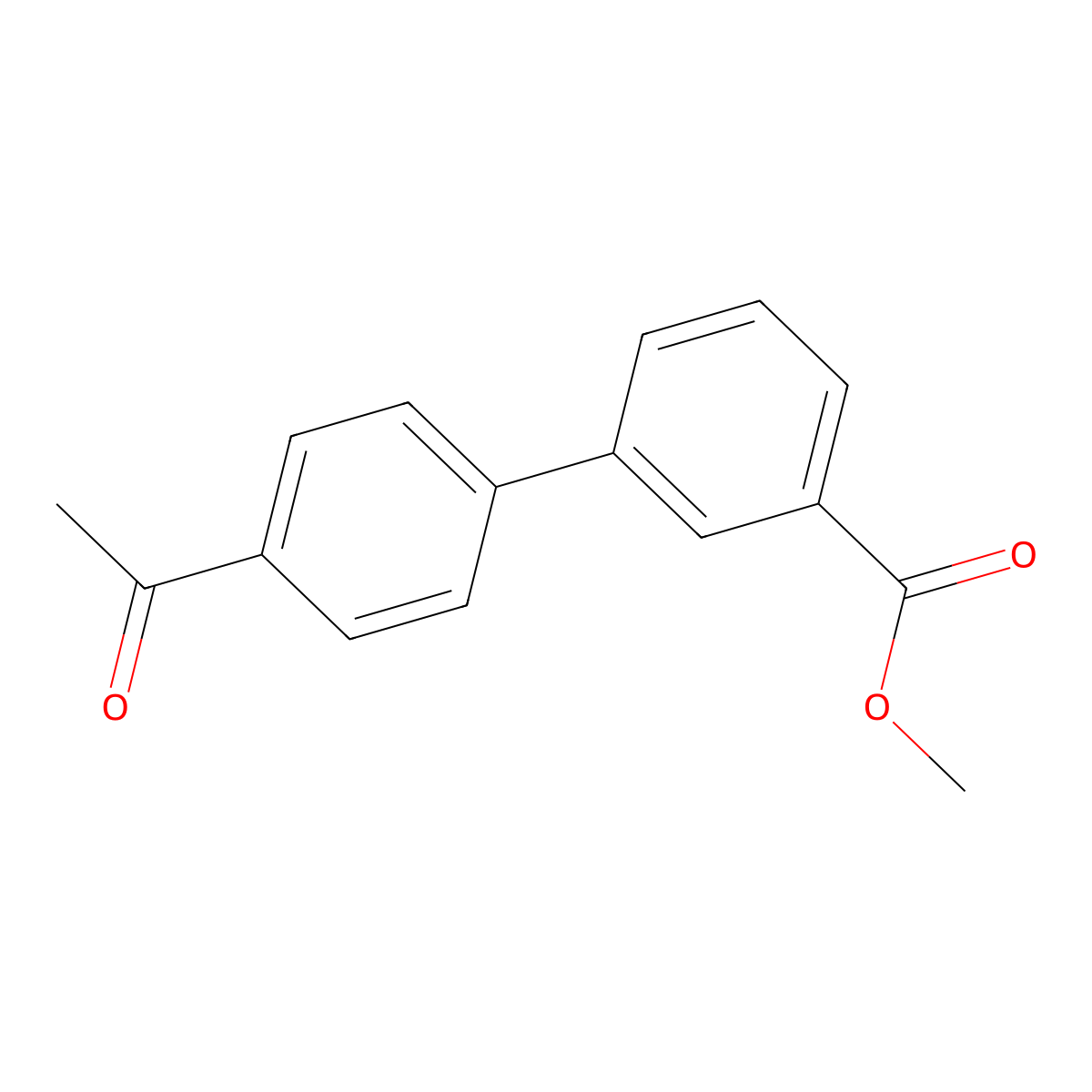 Methyl 3-(4-acetylphenyl)benzoate molecular structure, CAS 638995-33-2