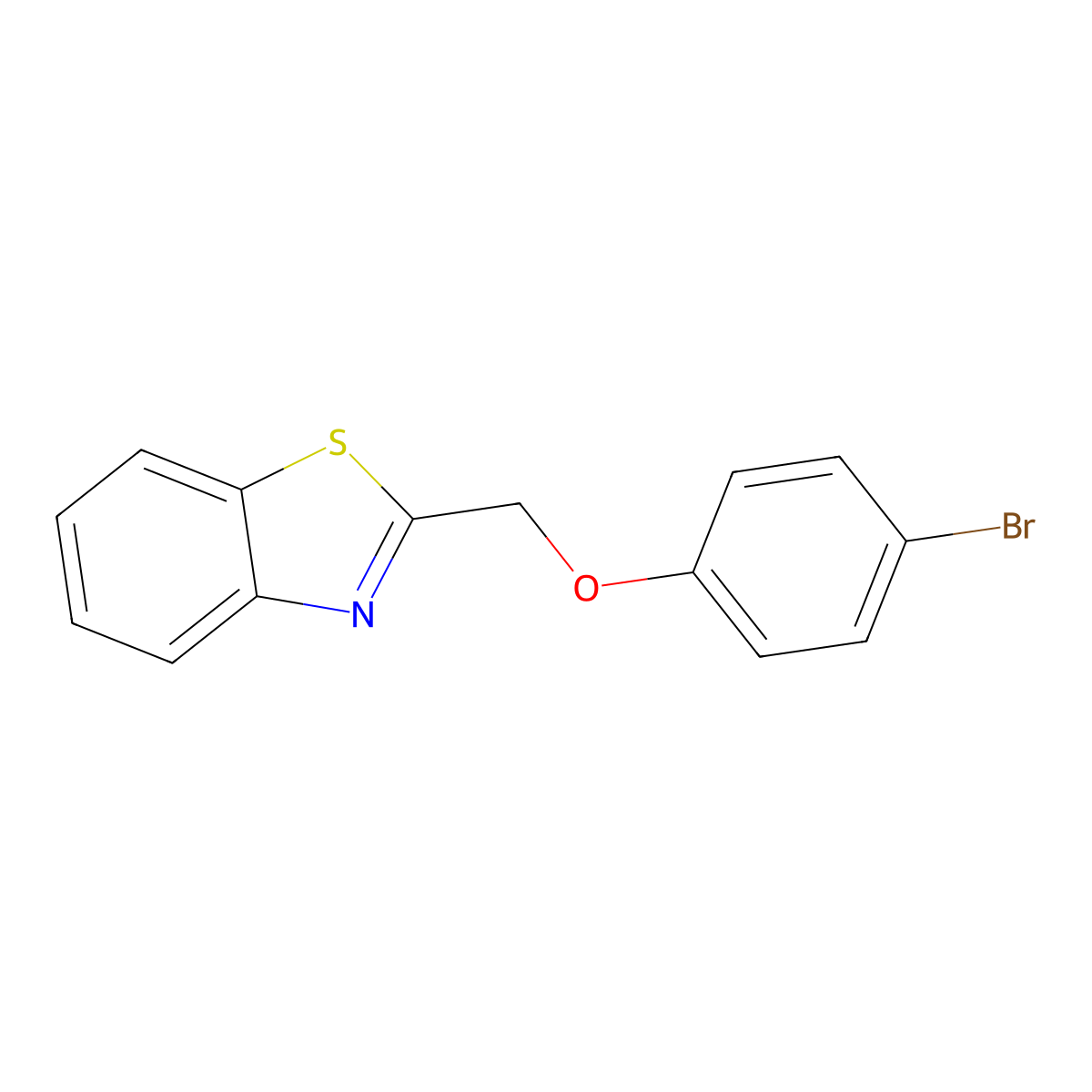2-[(4-Bromophenoxy)methyl]-1,3-benzothiazole molecular structure, CAS 638995-61-6