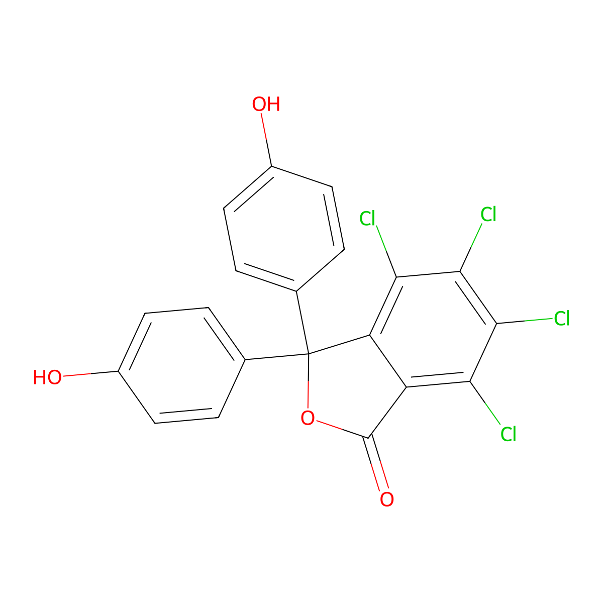 Phenoltetrachlorophthalein molecular structure, CAS 639-44-1