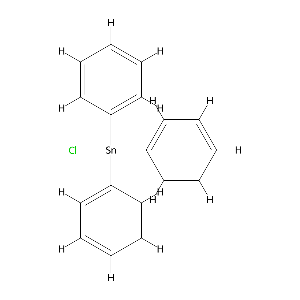 Triphenyltin Chloride molecular structure, CAS 639-58-7