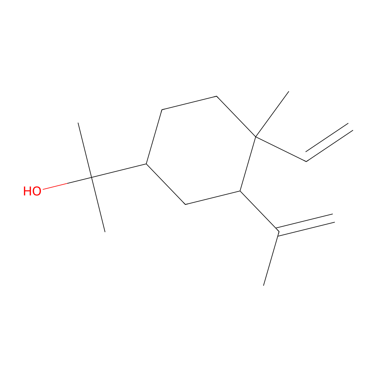 Elemol molecular structure, CAS 639-99-6