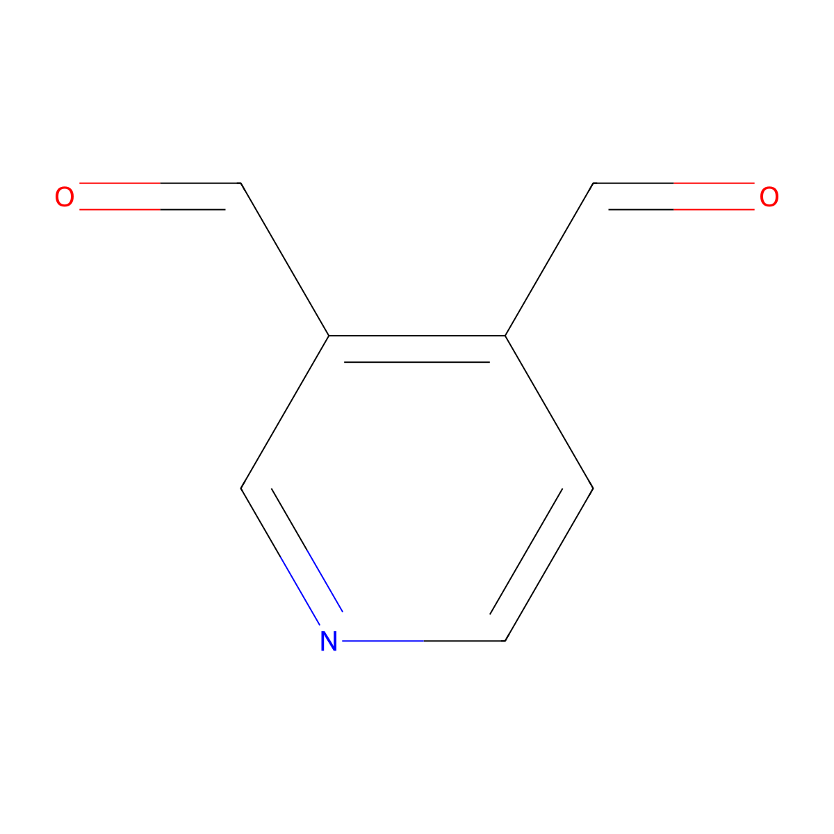 Pyridine-3,4-dicarbaldehyde molecular structure, CAS 6390-08-5
