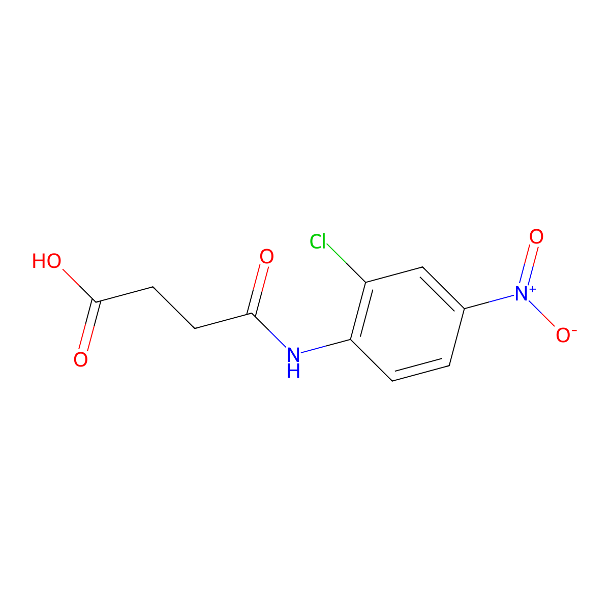 4-(2-Chloro-4-nitroanilino)-4-oxobutanoic acid molecular structure, CAS 6390-72-3