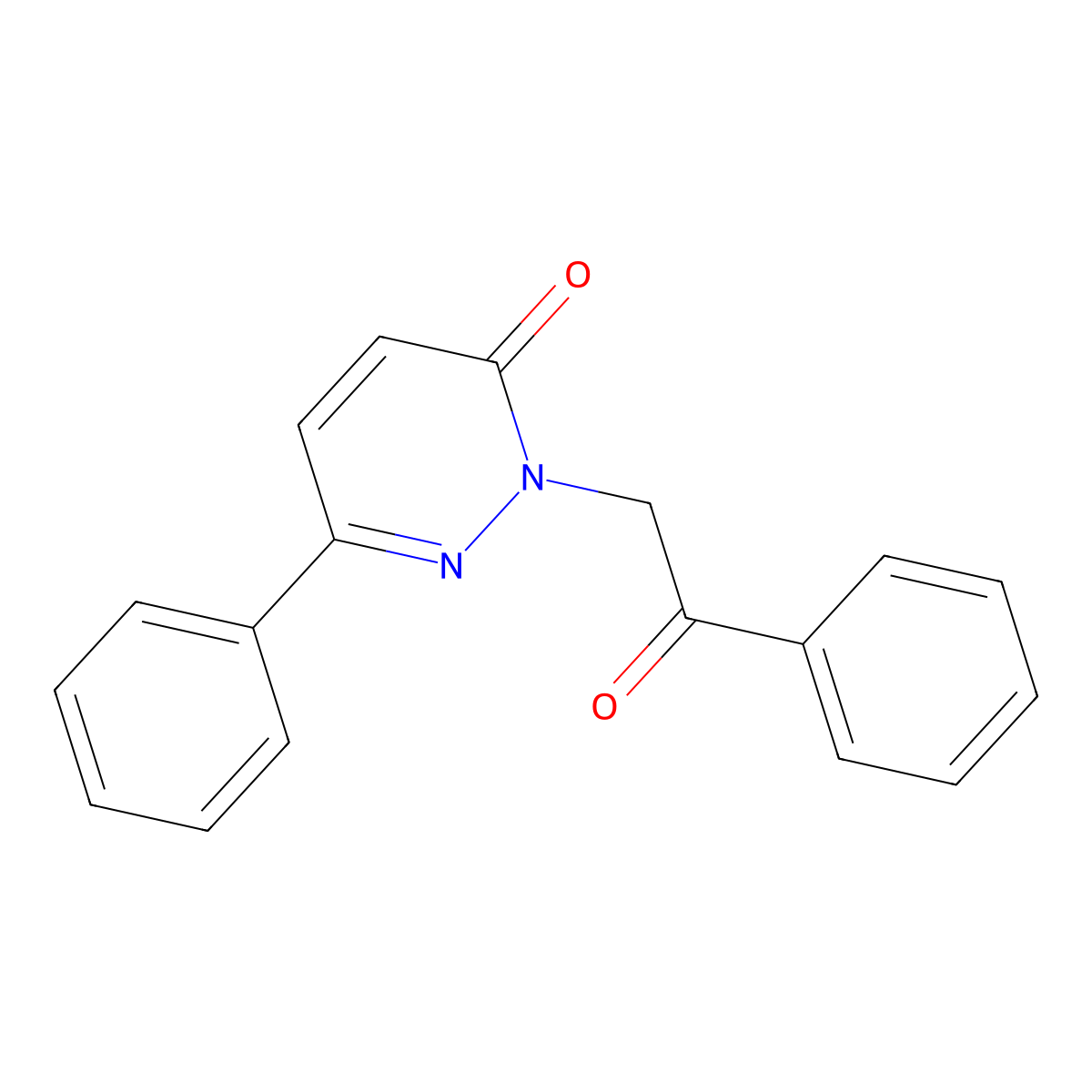 2-(2-oxo-2-phenylethyl)-6-phenylpyridazin-3(2H)-one molecular structure, CAS 63900-49-2