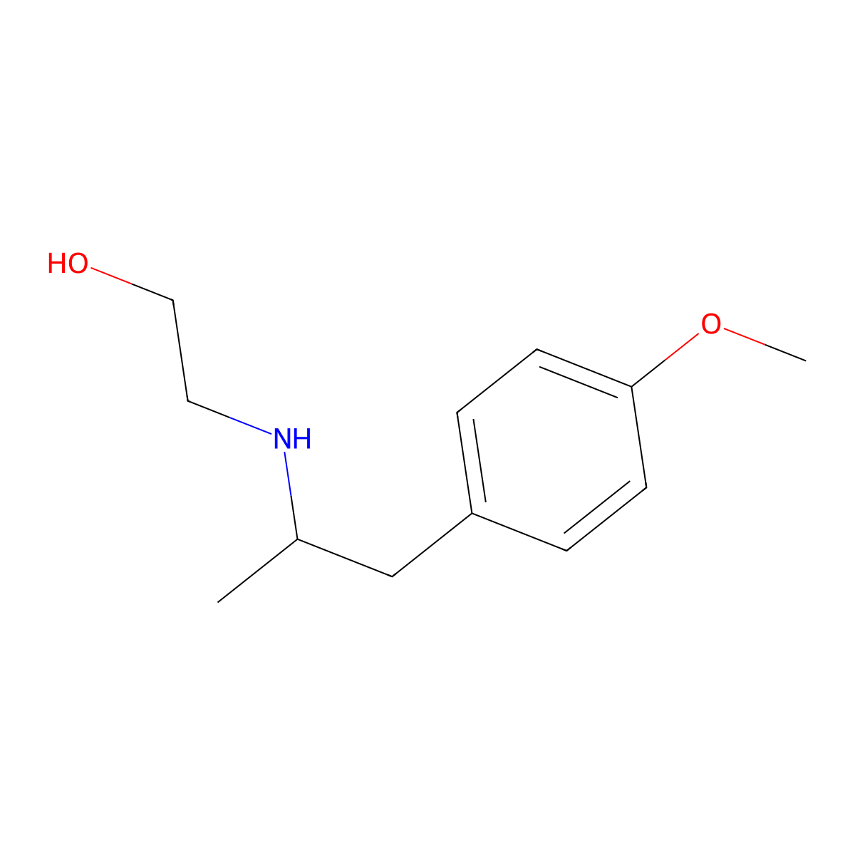 2-{[1-(4-Methoxyphenyl)propan-2-yl]amino}ethan-1-ol molecular structure, CAS 639001-43-7