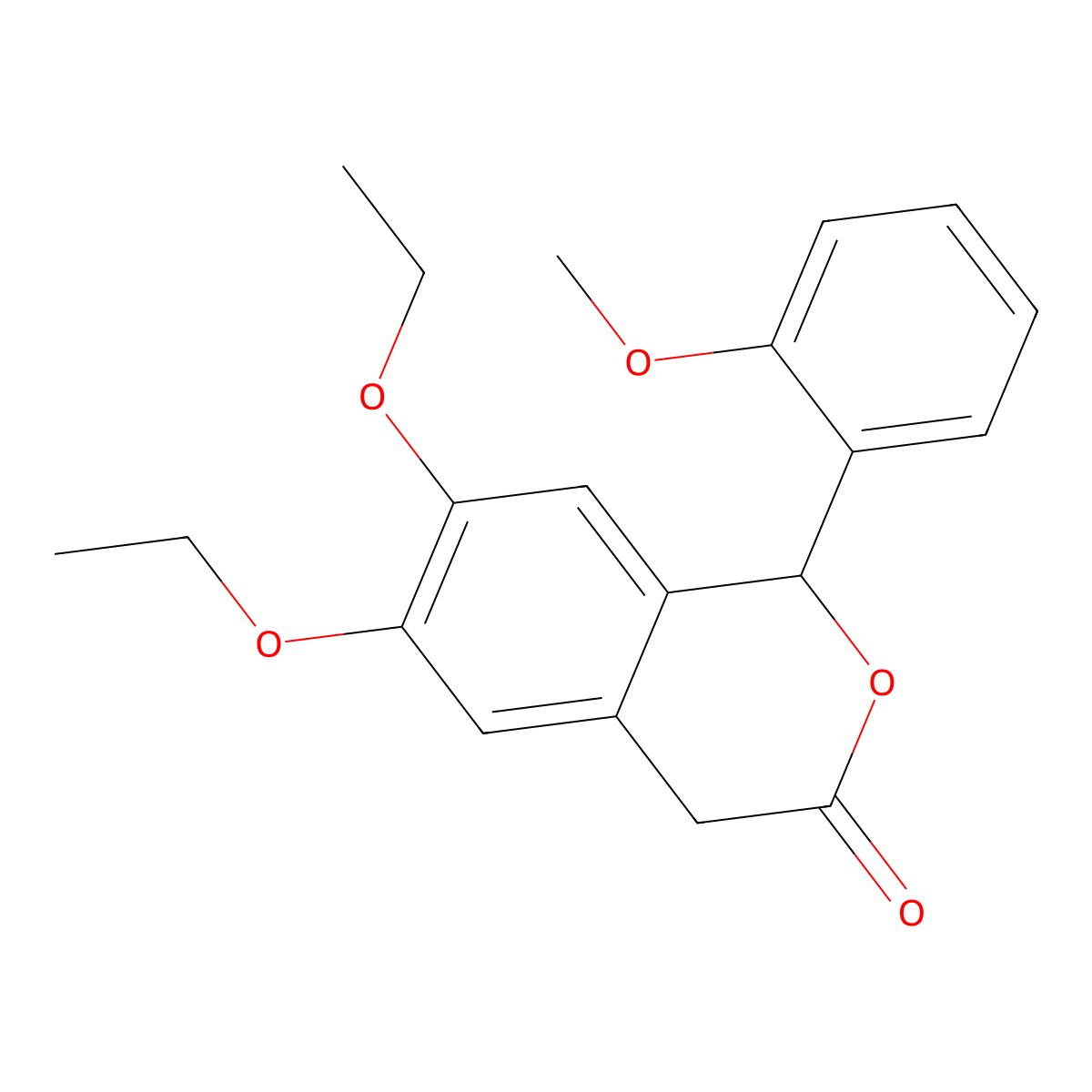 6,7-diethoxy-1-(2-methoxyphenyl)-1,4-dihydro-3H-isochromen-3-one molecular structure, CAS 639005-77-9
