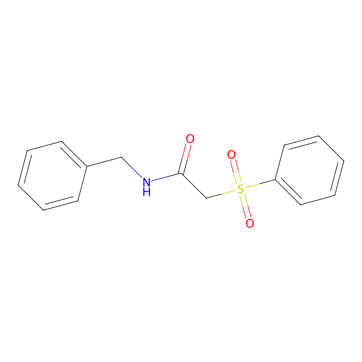 2-(benzenesulfonyl)-N-benzylacetamide molecular structure, CAS 639007-39-9