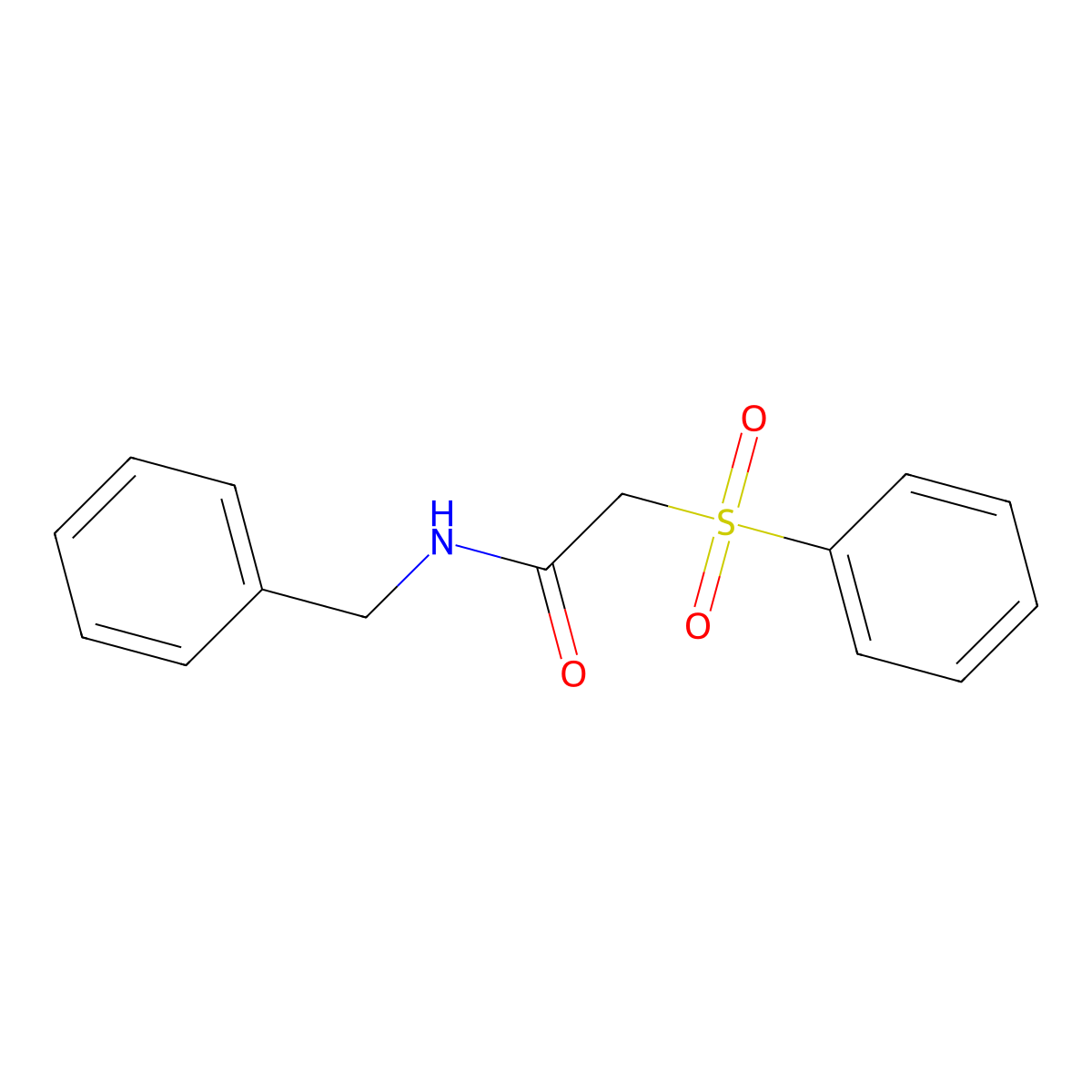 2-(benzenesulfonyl)-N-benzylacetamide molecular structure, CAS 639007-39-9
