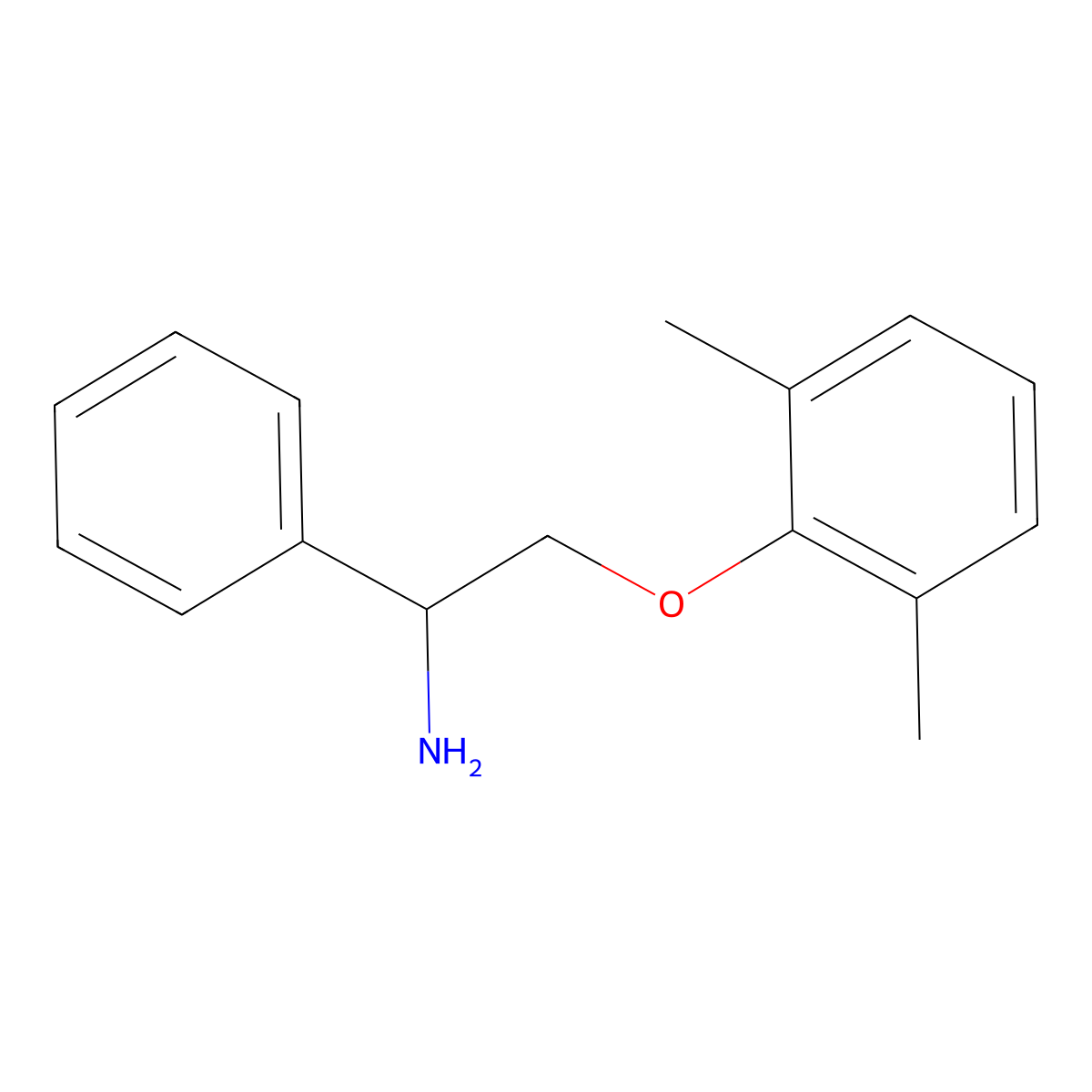 2-(2-Amino-2-phenylethoxy)-1,3-dimethylbenzene molecular structure, CAS 639011-03-3