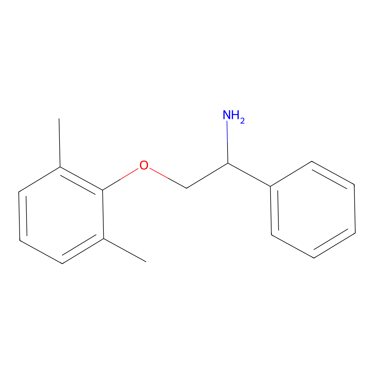 2-(2-Amino-2-phenylethoxy)-1,3-dimethylbenzene molecular structure, CAS 639011-03-3