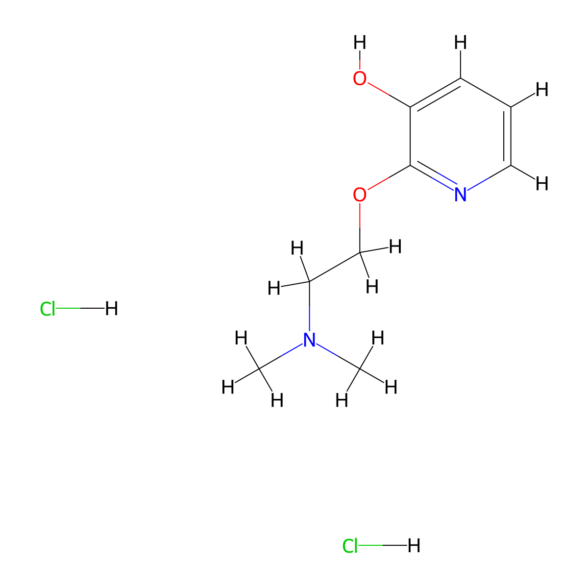 2-(2-Dimethylaminoethoxy)-3-hydroxypyridine dihydrochloride molecular structure, CAS 639029-36-0