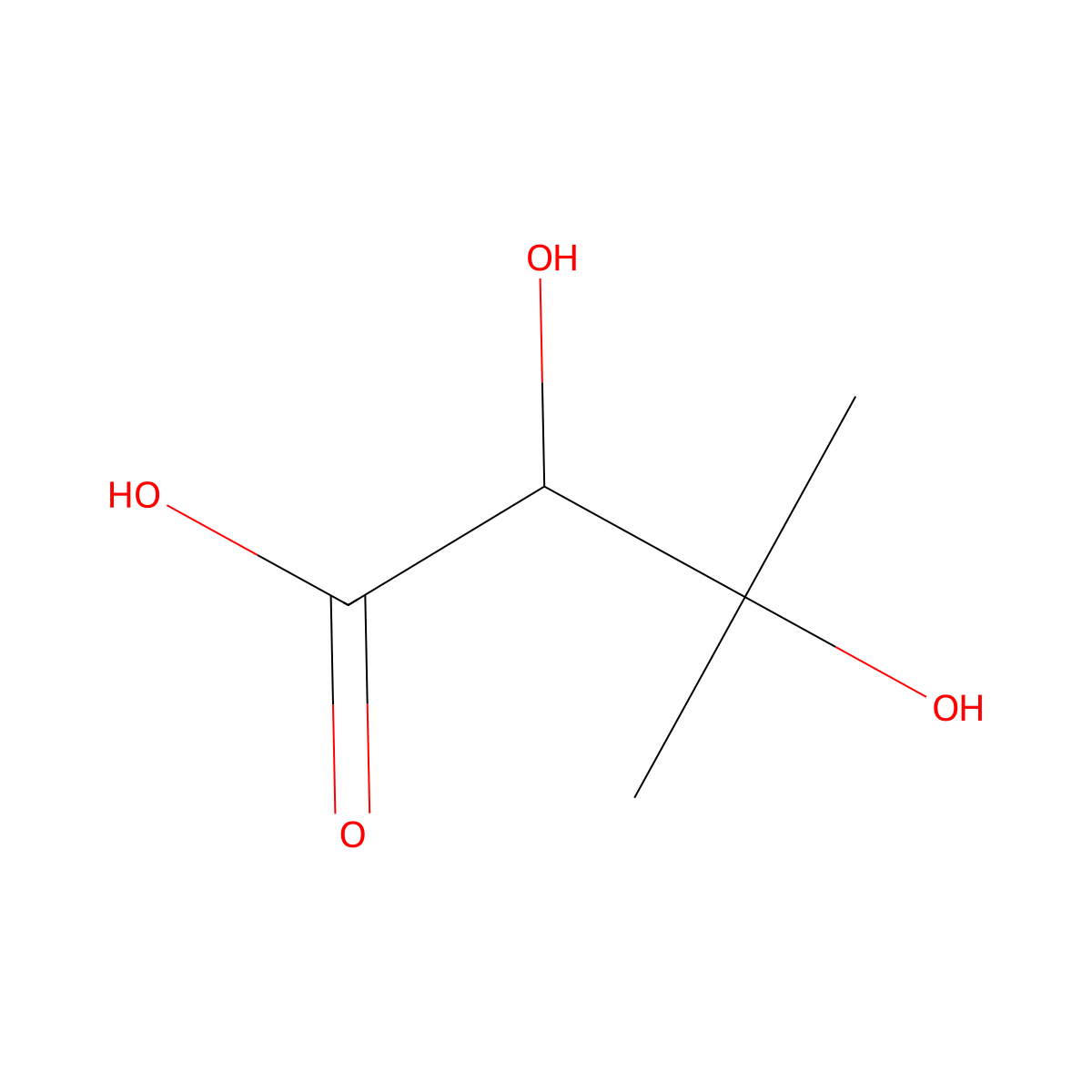 (2S)-2,3-Dihydroxy-3-methylbutanoic acid molecular structure, CAS 63903-90-2