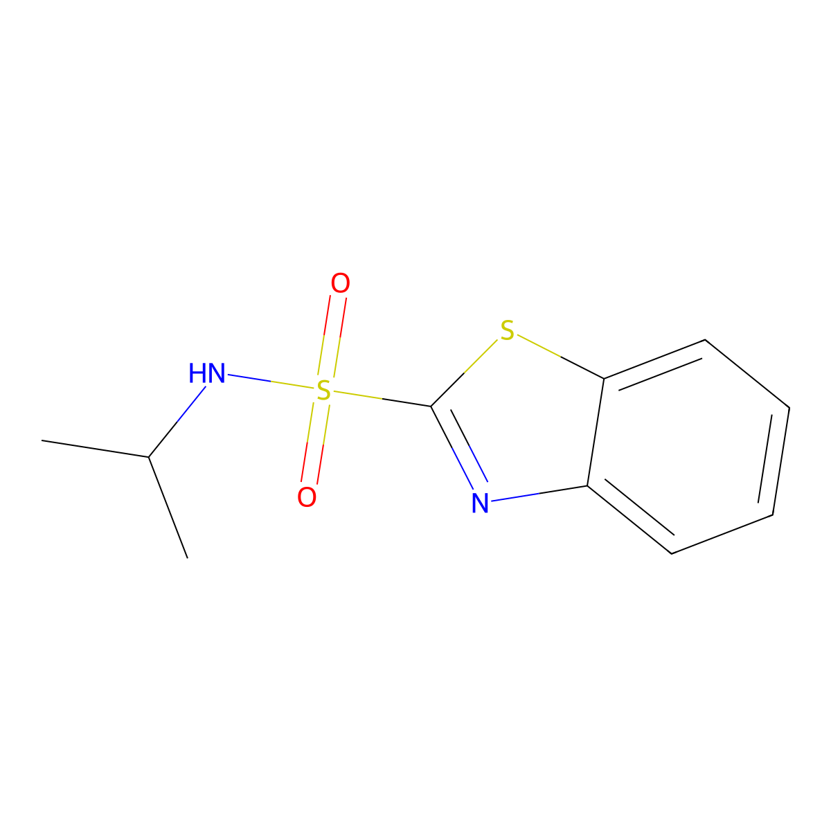 N-(Propan-2-yl)-1,3-benzothiazole-2-sulfonamide molecular structure, CAS 63904-87-0