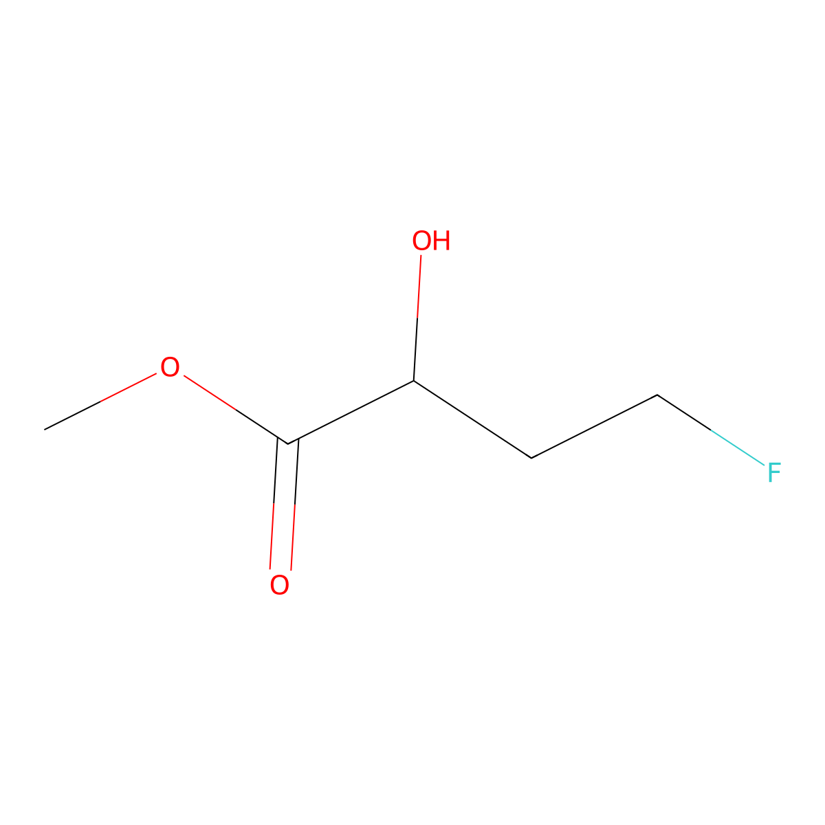 Methyl 4-fluoro-2-hydroxybutanoate molecular structure, CAS 63904-99-4