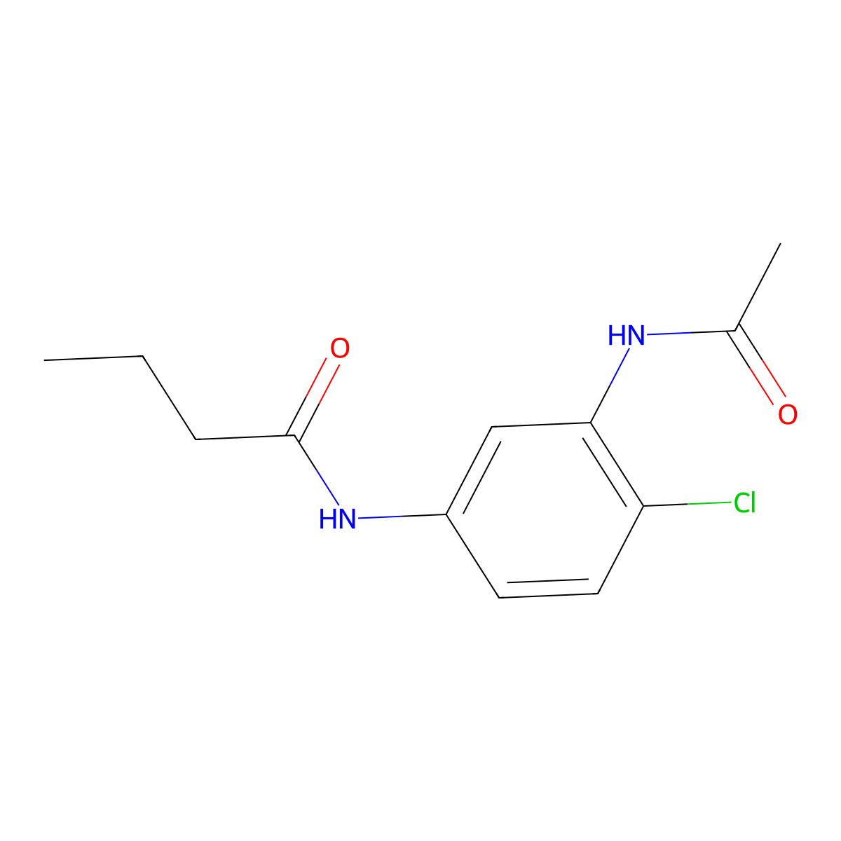 N-(3-acetamido-4-chlorophenyl)butanamide molecular structure, CAS 639046-04-1