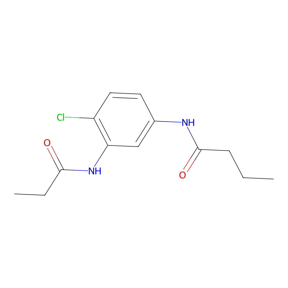 N-[4-chloro-3-(propanoylamino)phenyl]butanamide molecular structure, CAS 639046-07-4